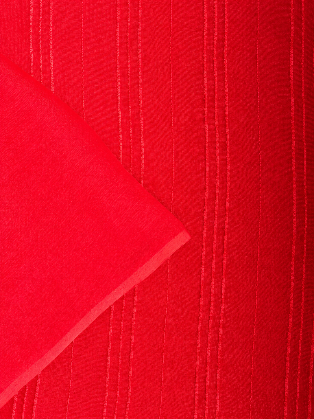 Scarlet Red Leno Organza Silk Saree