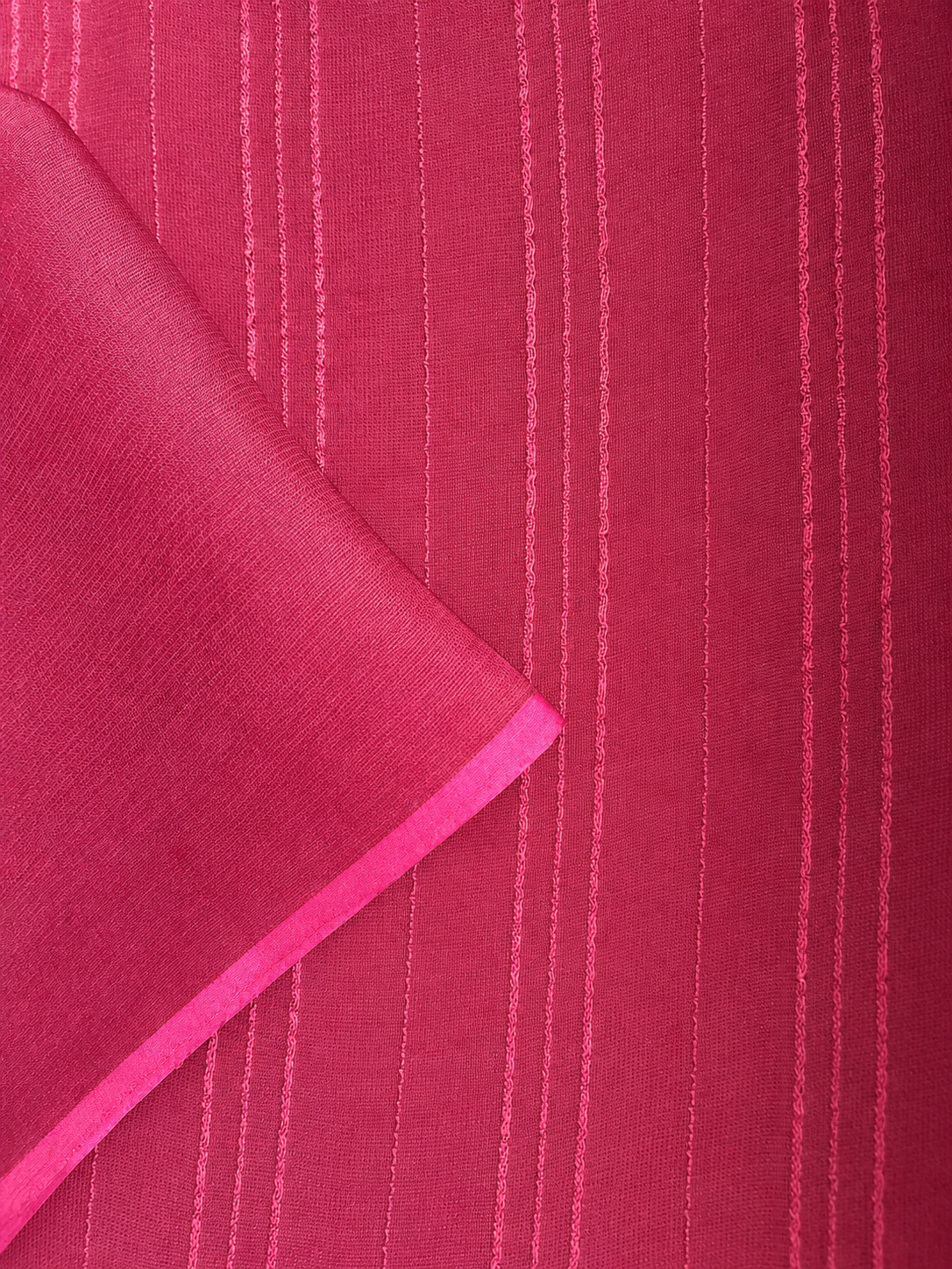 Deep Maroon Leno Organza Silk Saree