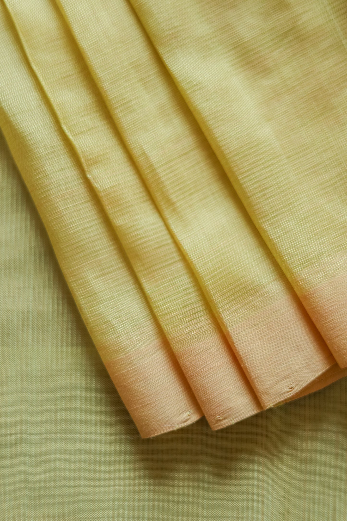 Light Yellow Plain Silk Cotton Saree