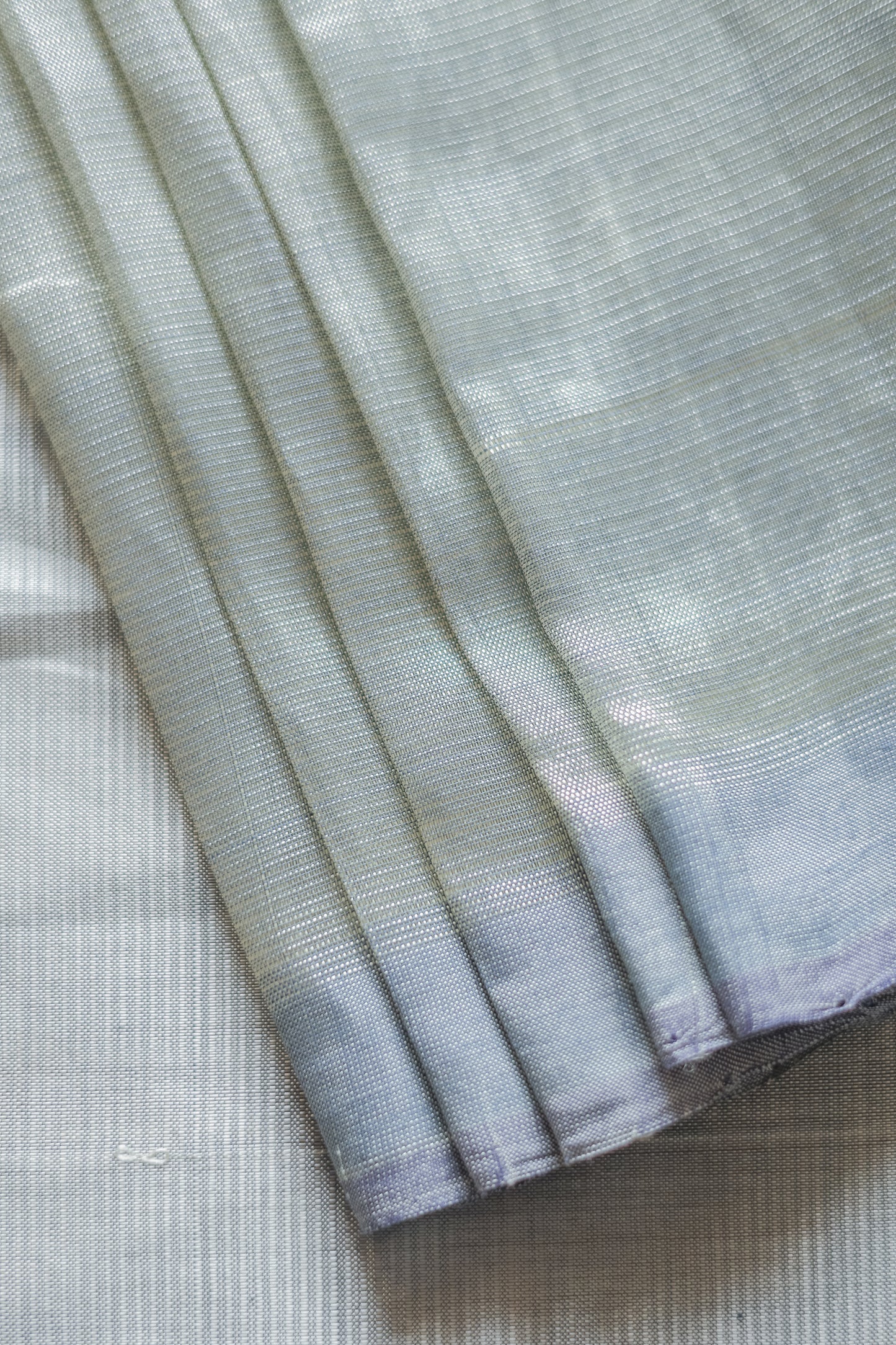 Silver Plain Silk Cotton Saree