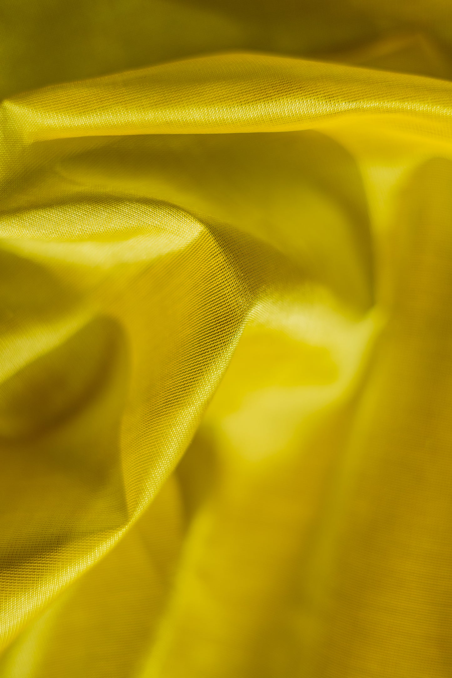 Lime Green Silk Cotton with Pink Border Saree