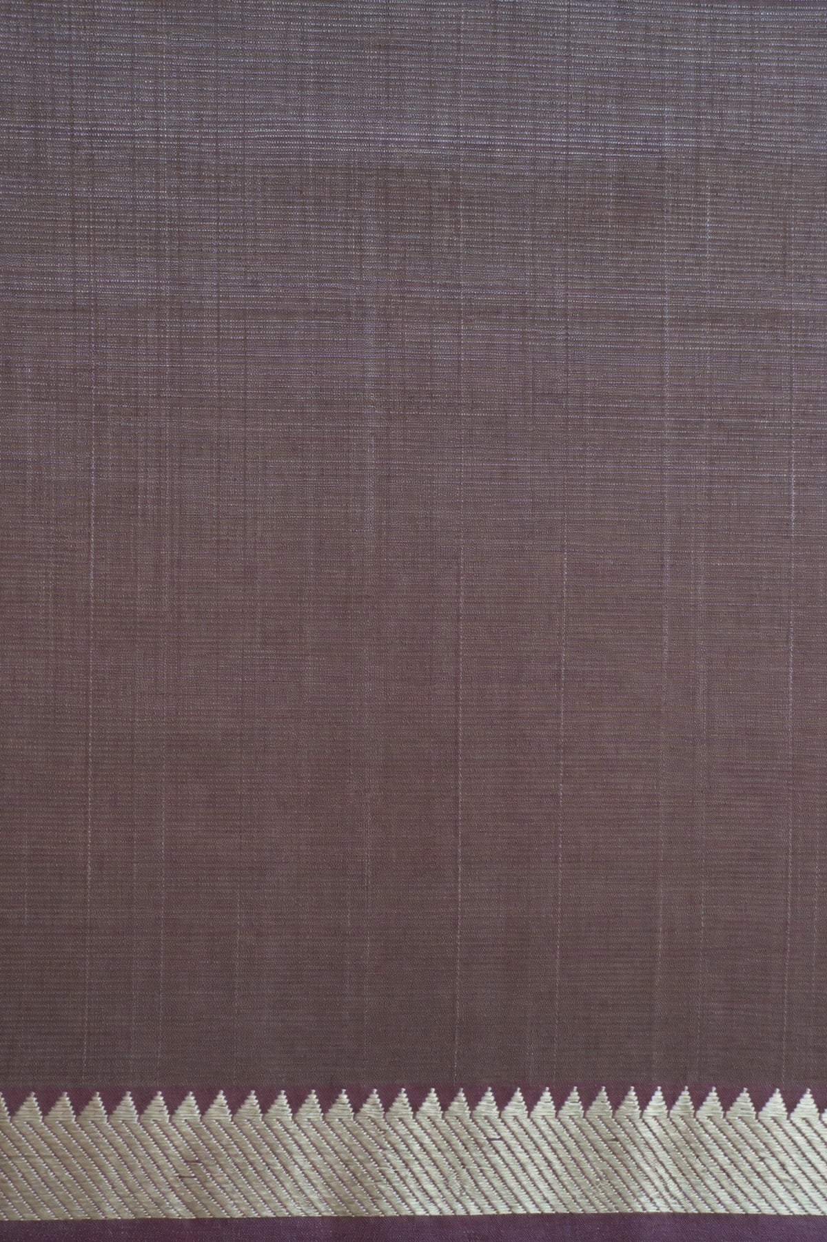 Slate Grey Mangalagiri Silk Cotton Saree with Silver Zari Border