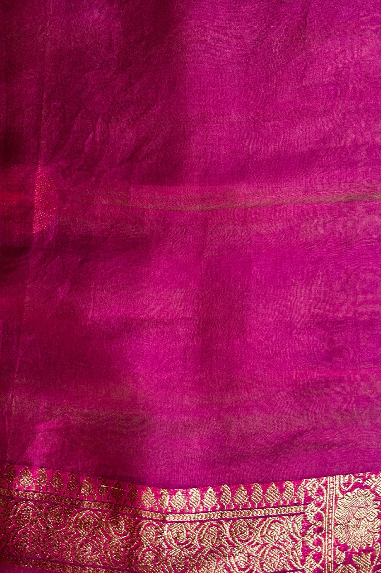 Banaras Organza Silk Saree in Vibrant Parrot Green