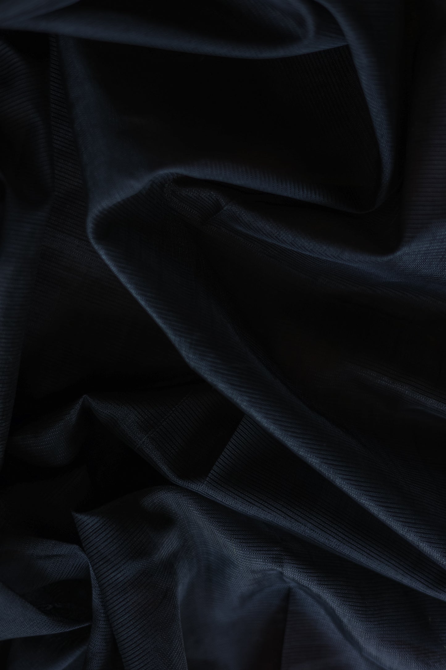 Black Plain Silk Cotton Saree