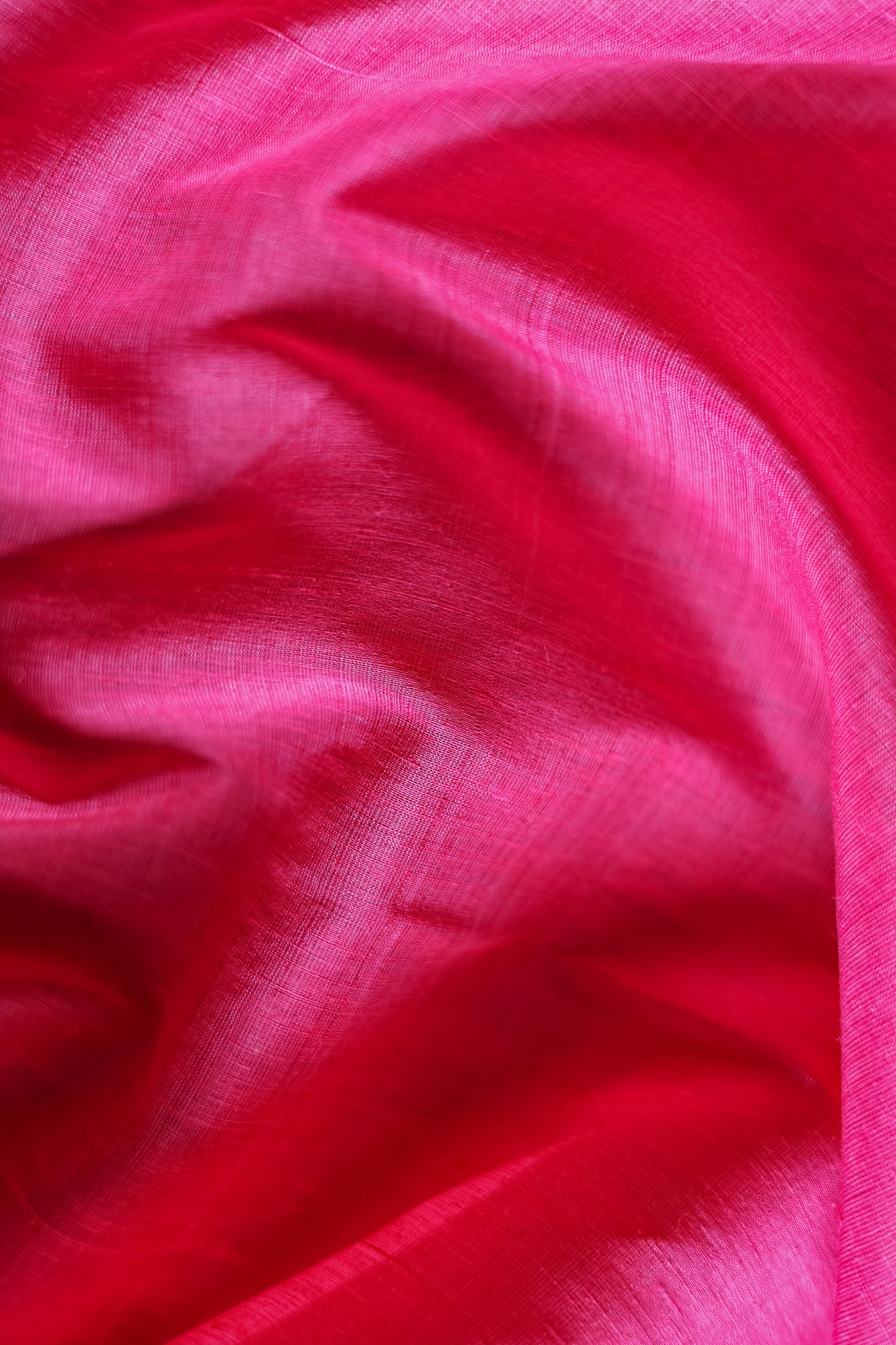 Pink Tussar Linen with Gold Border Saree