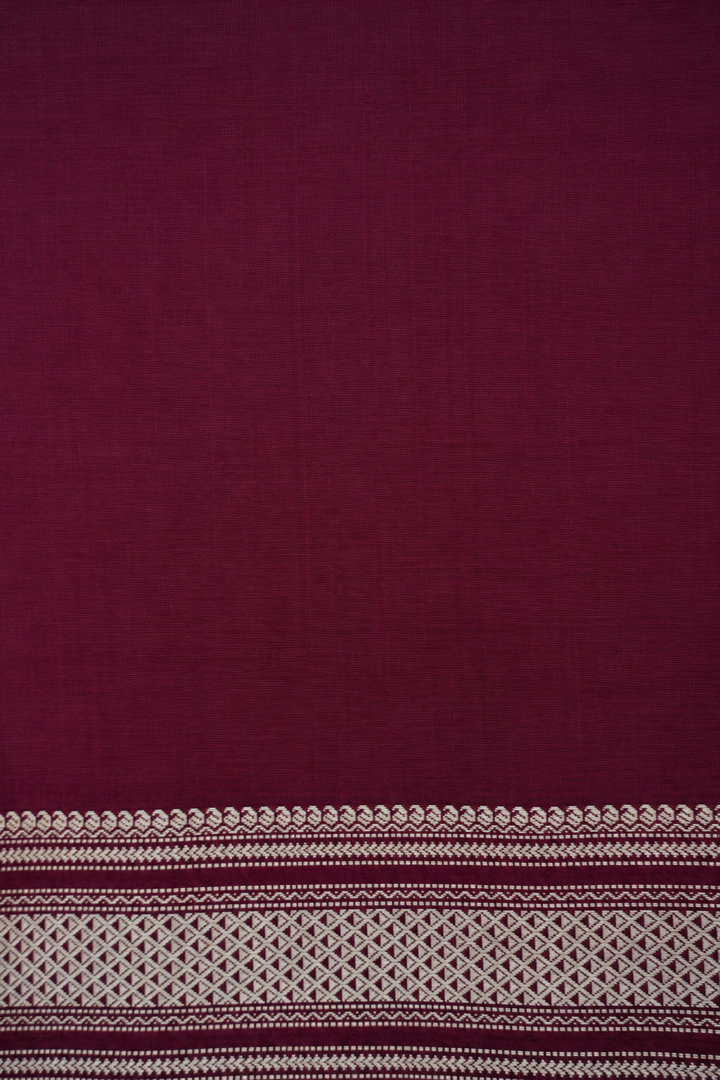 Mint Green Grey Kanchi Cotton with Maroon Border Saree
