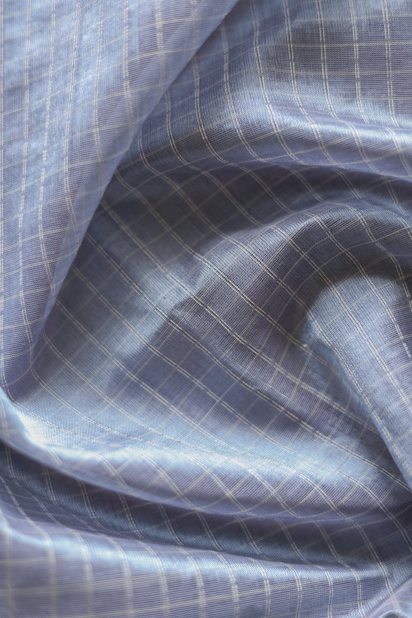 Grey and Brown Border Gadwal Silk Cotton Saree