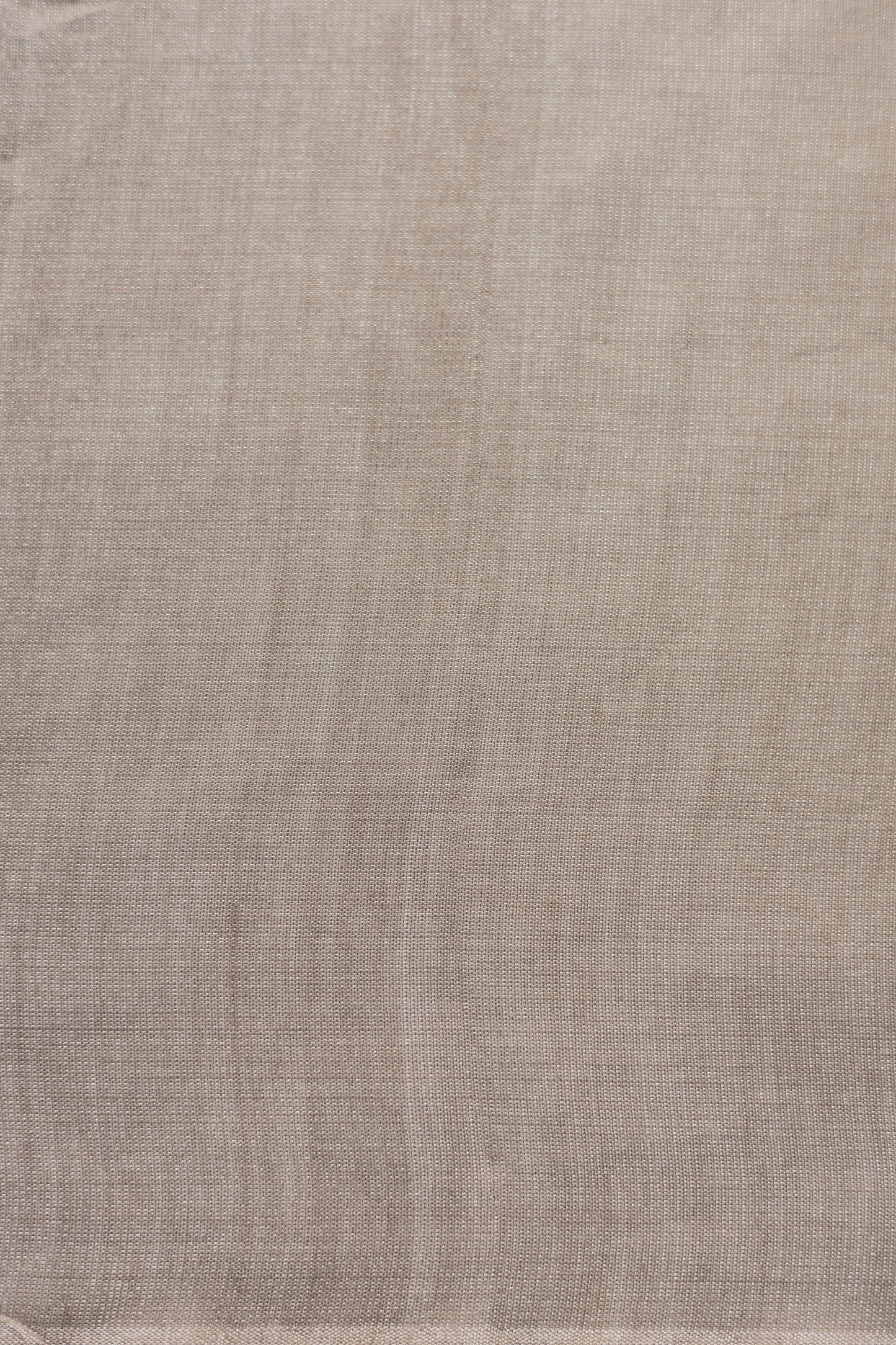 Beige Silk Cotton Tissue with Silver Khapa Stripes Saree