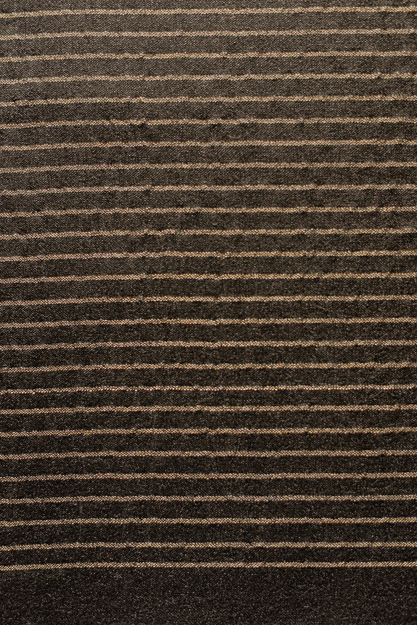 Black Silk Cotton Handspun All Over Small Gold Checks Saree