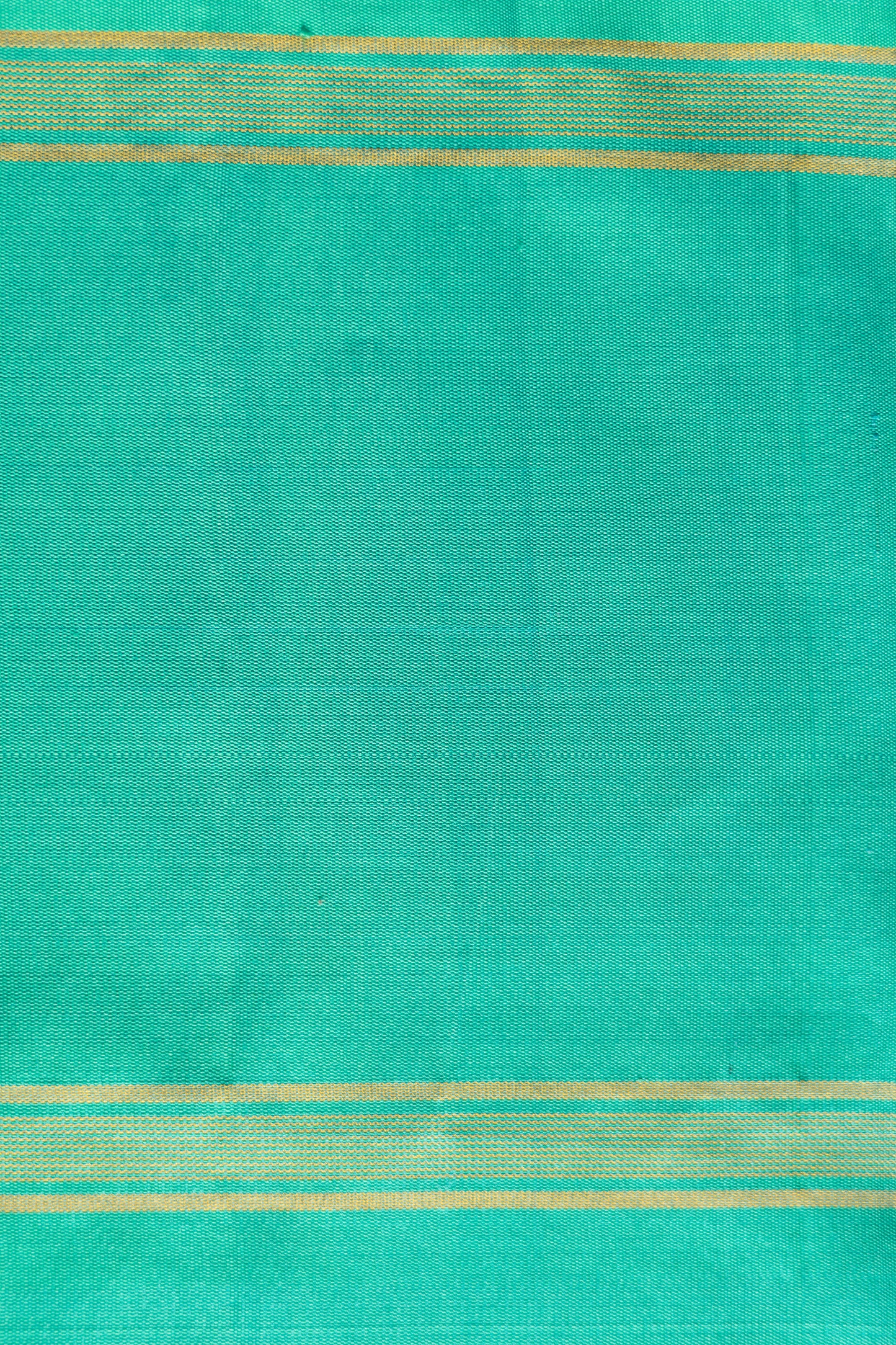 Bright Violet Checked Body Kanjivaram Silk with Teal Border and Pallu Saree