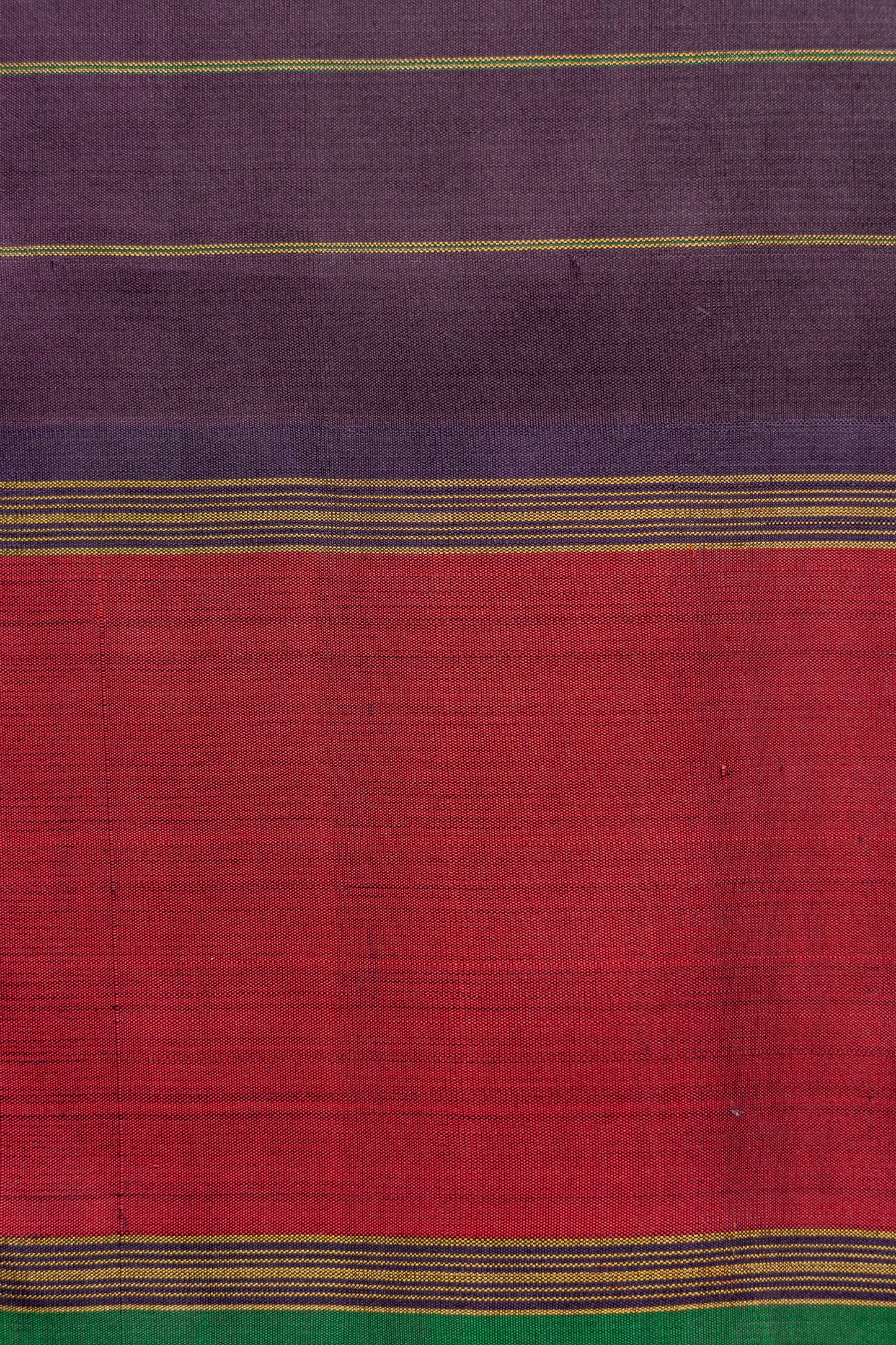 Off-White All Over Checks Kanjivaram Silk with Red Border Saree