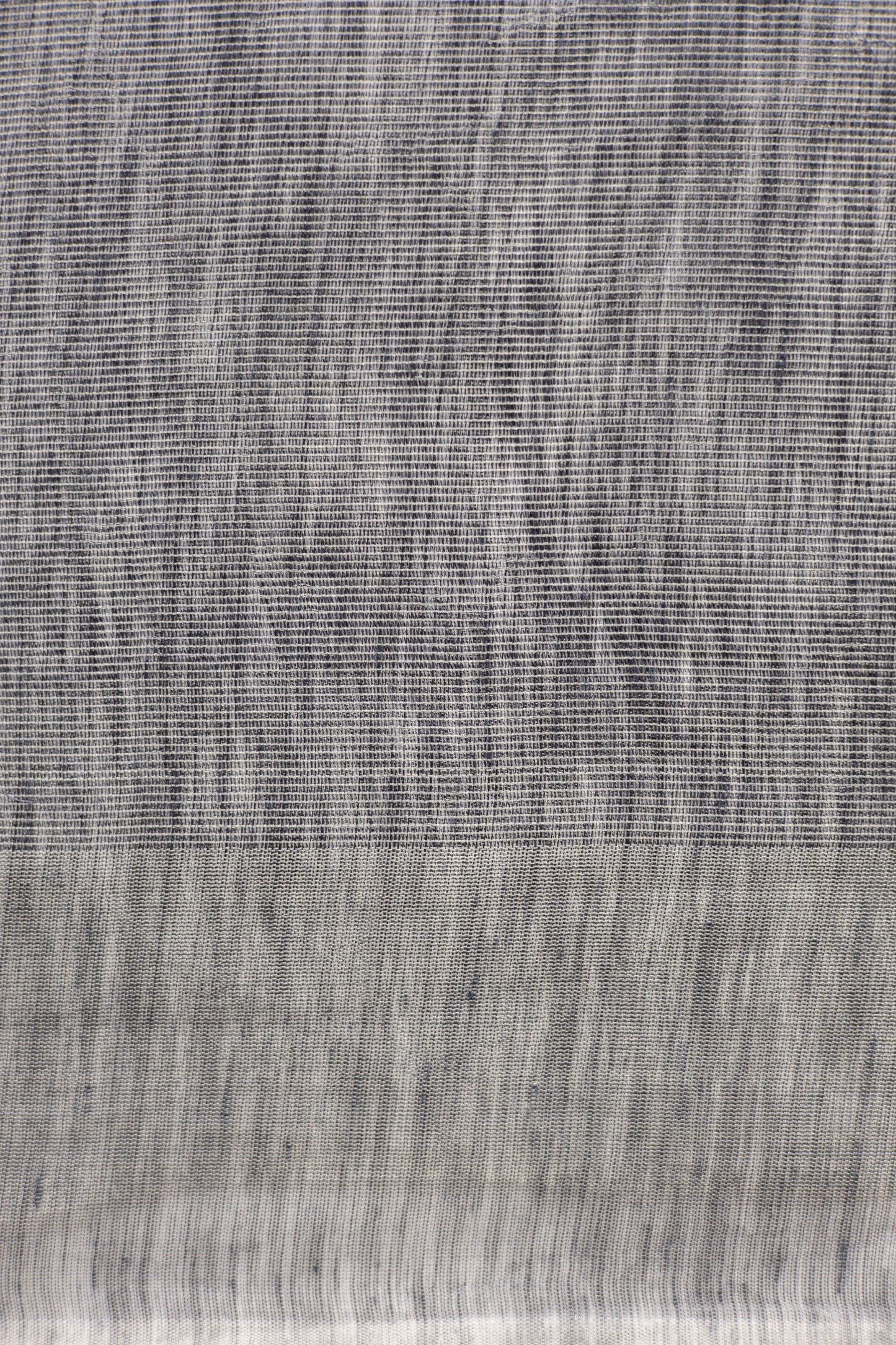 Grey Linen Cotton with Dark Grey Border and Pallu Saree