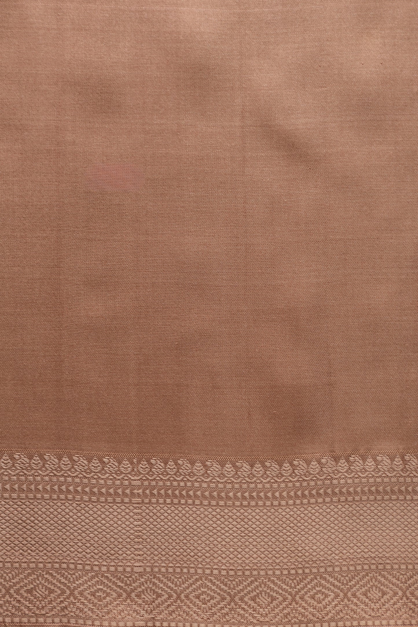 Taupe Mughal Inspired Twill Weave with Intricately Woven Thread Border Kanjivaram Silk Saree