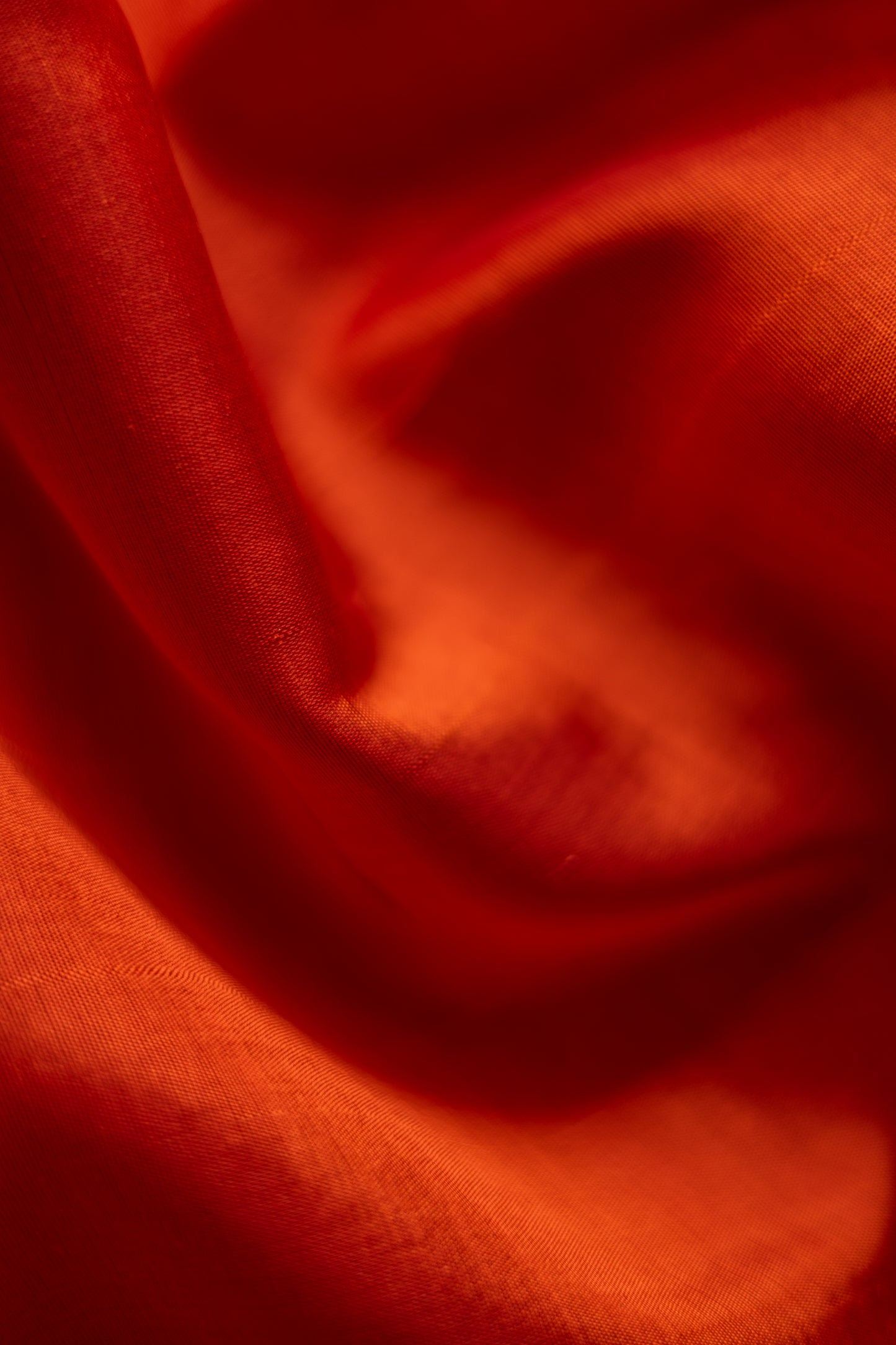 Orange Komarapalayam Silk with Malli Moggu Motifs and Gold Zari Pallu Saree