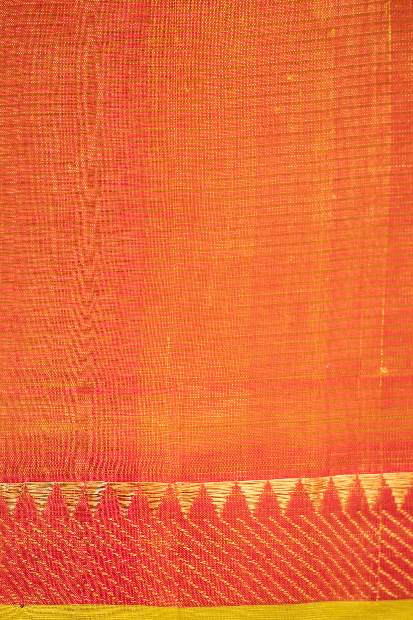 Hot Pink Plain Mangalagiri Silk Cotton with Zari Border Saree