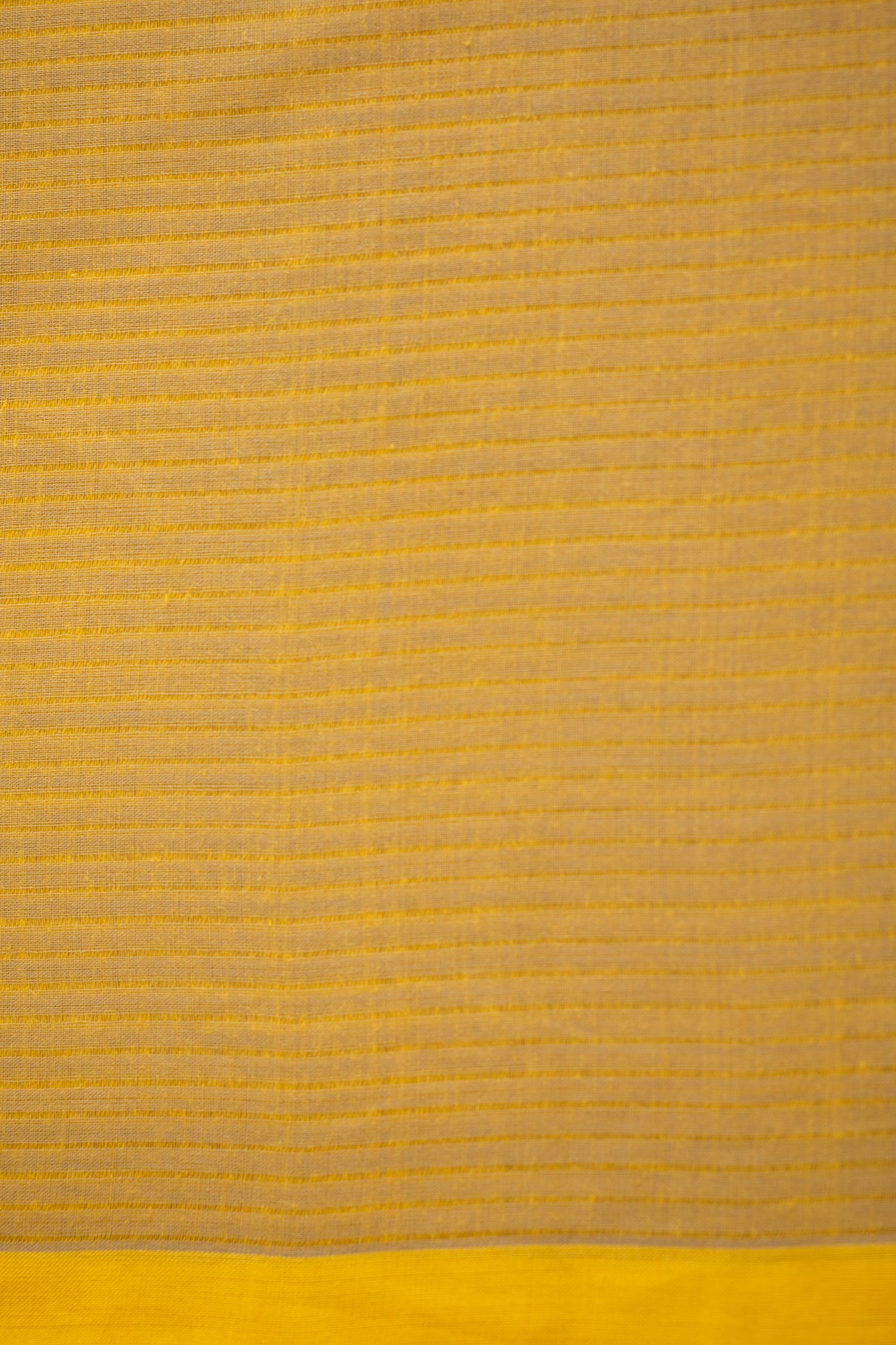Ash Grey Mangalagiri Cotton with Mustard Yellow Striped Pallu Saree