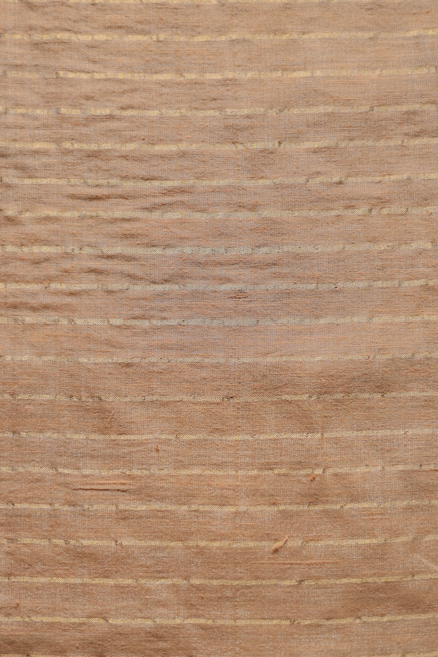 Light Brown Silk Cotton Plain Body with Zari Border Saree