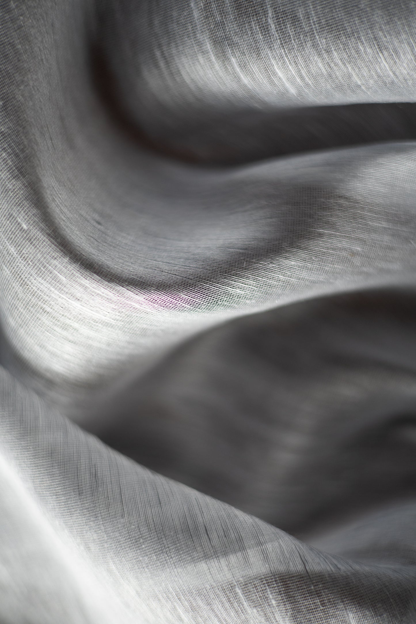 Blue Linen Silk Cotton with Gold Stripes Pallu Saree