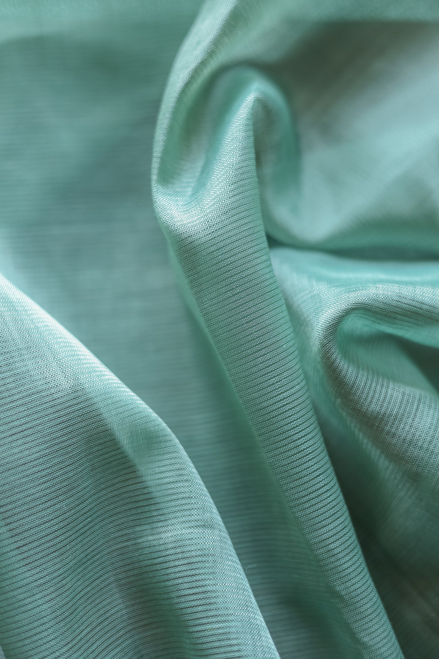 Sea Green Plain Silk Cotton Saree