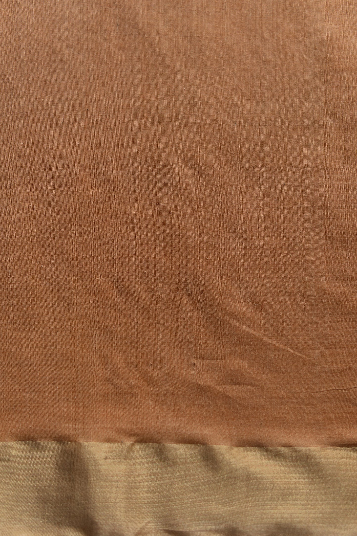 Sandal Tussar Silk Cotton with Diamond Motif Saree