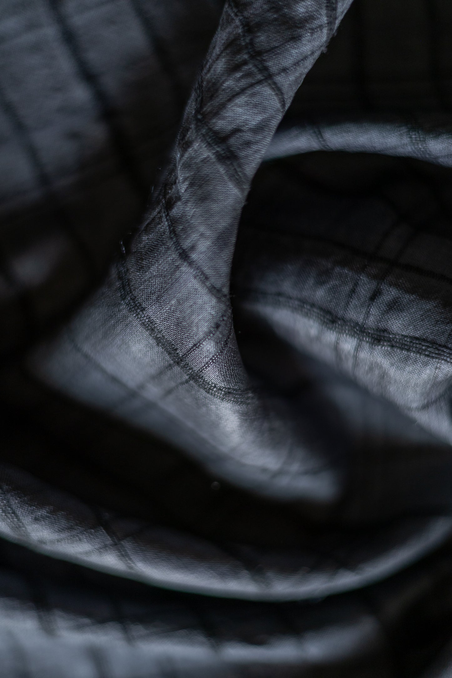 Black Tussar Silk with All Over Checks and Thin Border Saree