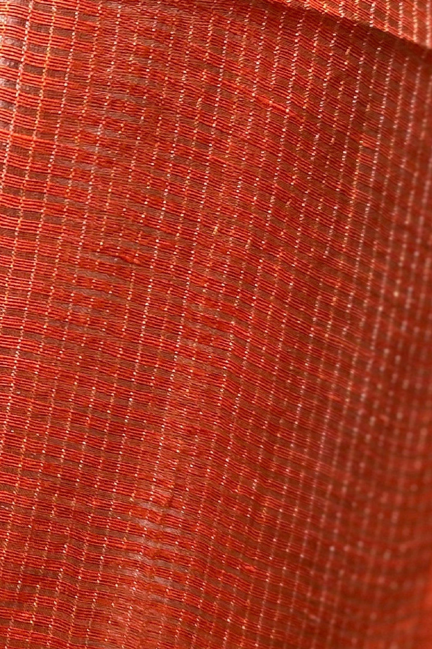 Rust Orange Tissue Silk Cotton Saree