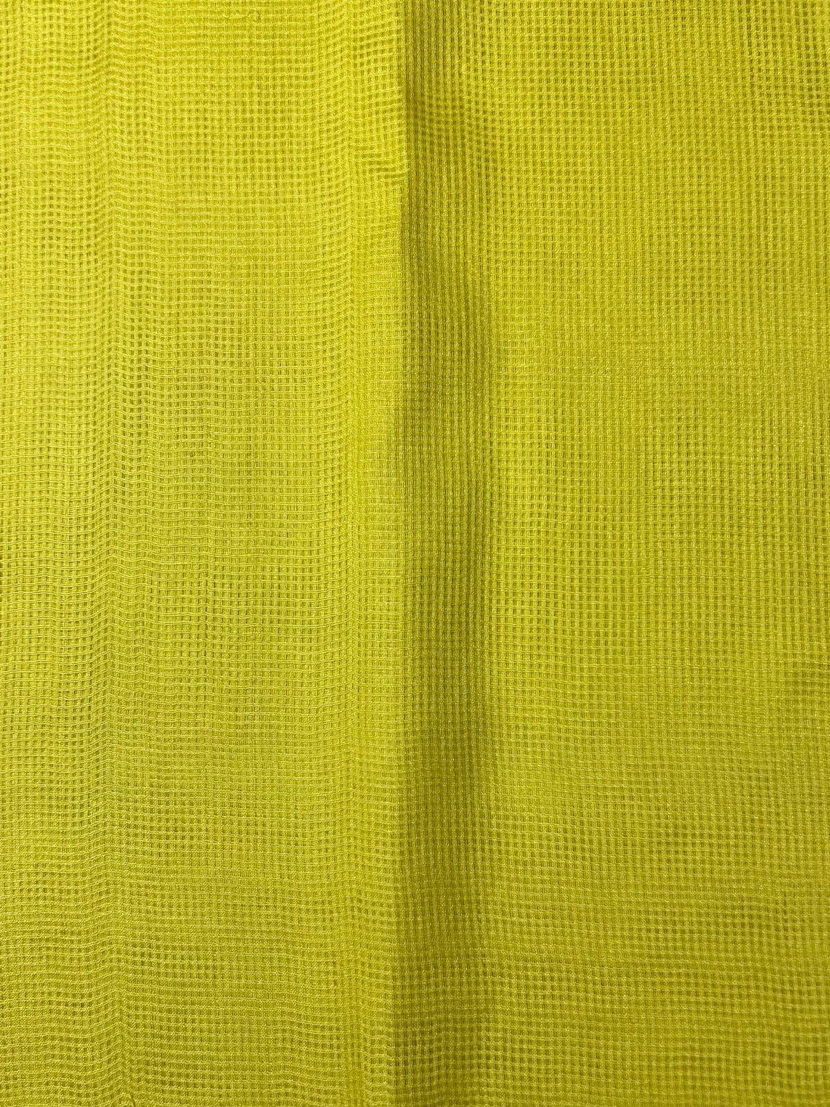 Citron Yellow, Lime Green & Peacock Teal Doria Silk Cotton Check Saree