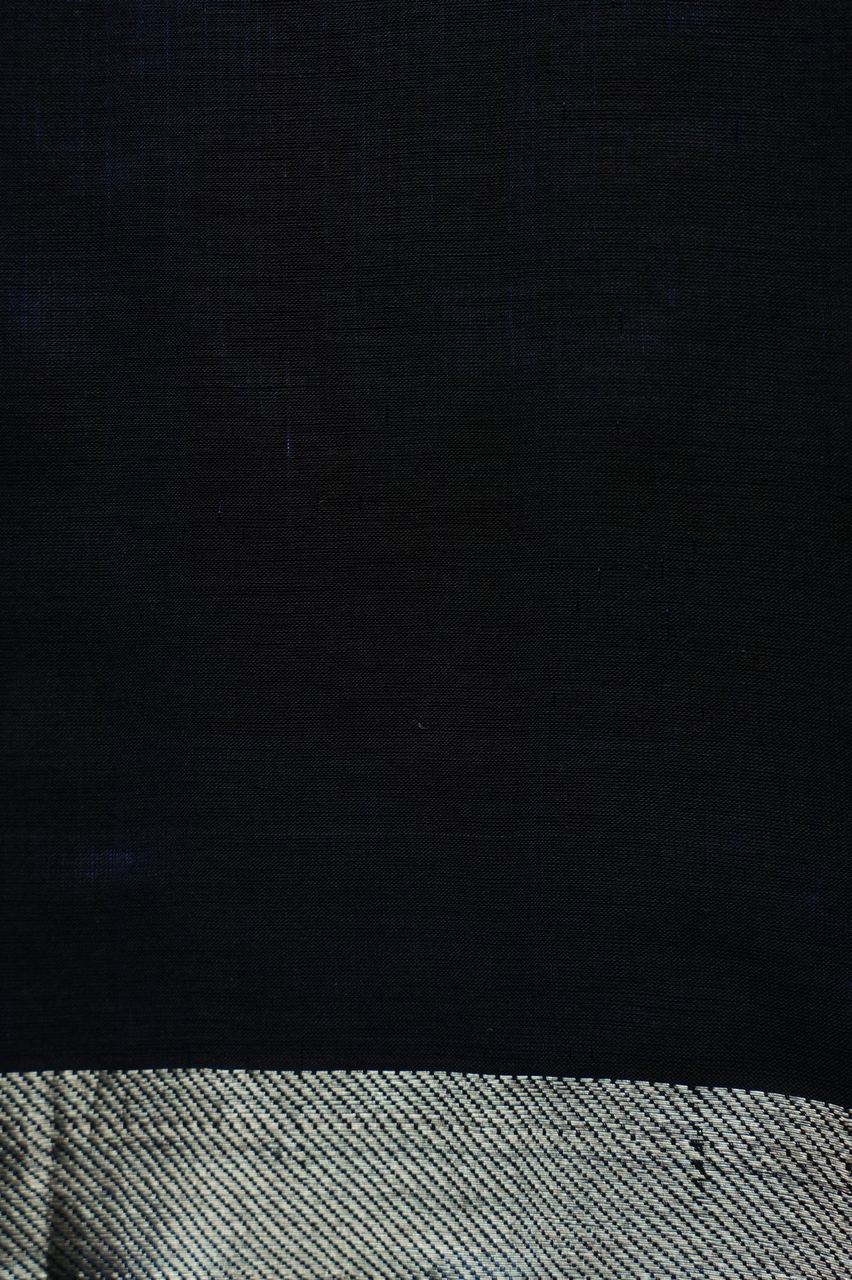 Royal Blue Plain Mangalagiri Silk Cotton with Silver Zari Border Saree
