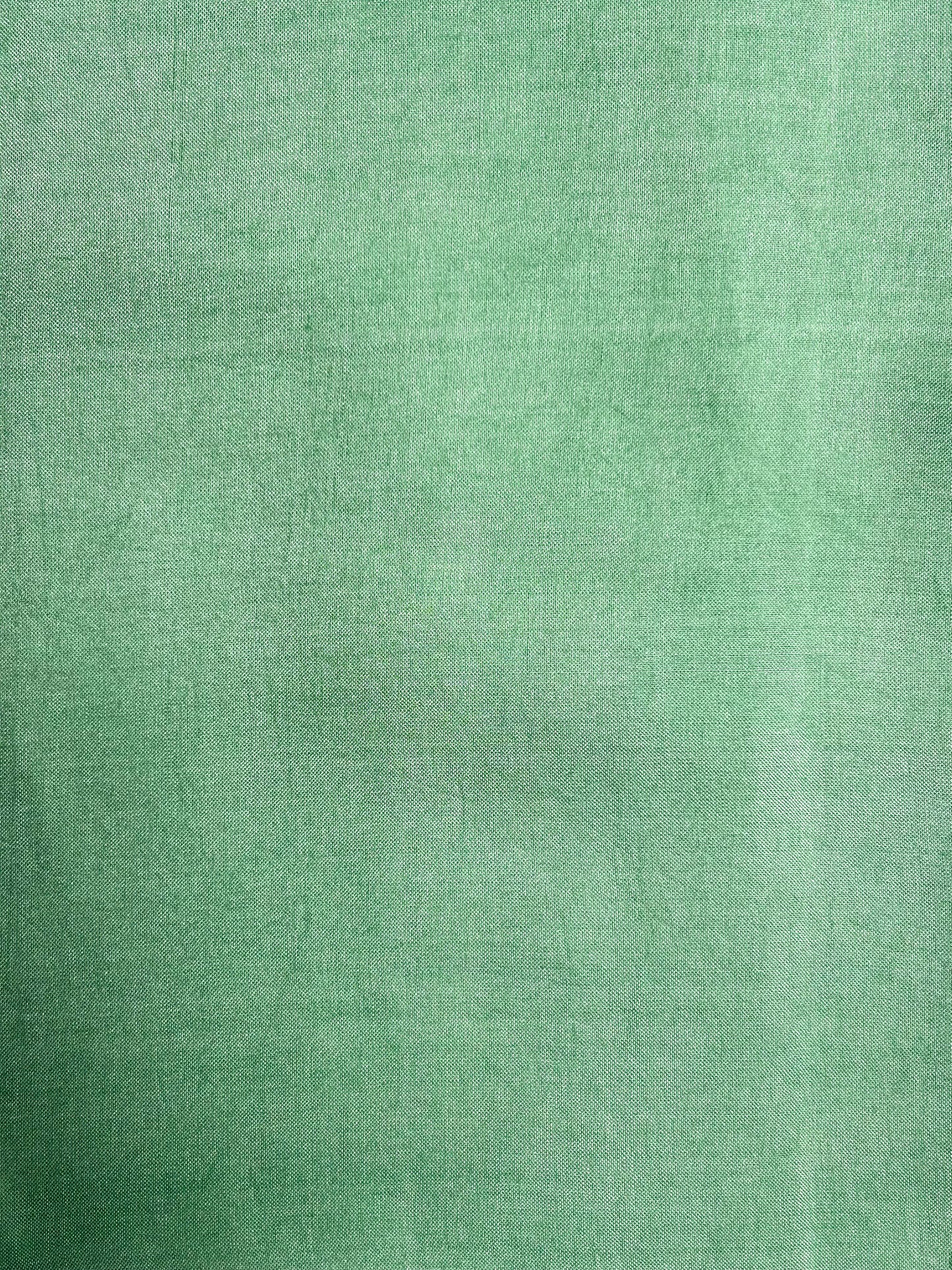 Ocean Blue & Sage Green Marbled Kota Cotton Saree With delicate lace trim