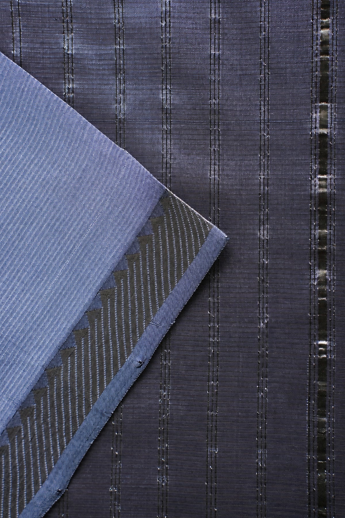 Soft Lavender Grey Mangalagiri Silk Cotton with Silver Border Saree
