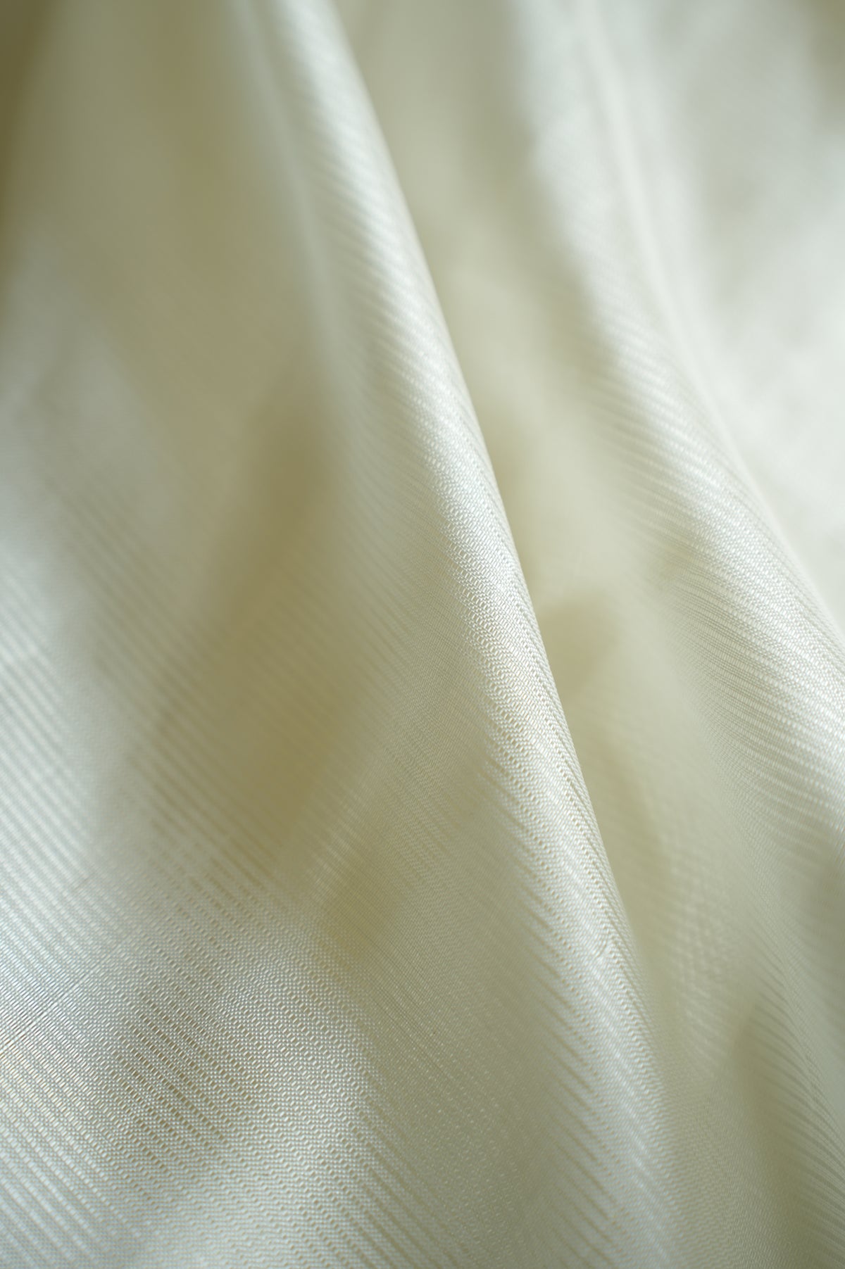 Ivory with Sunshine Yellow & Silver Border Mangalagiri Silk Cotton Saree
