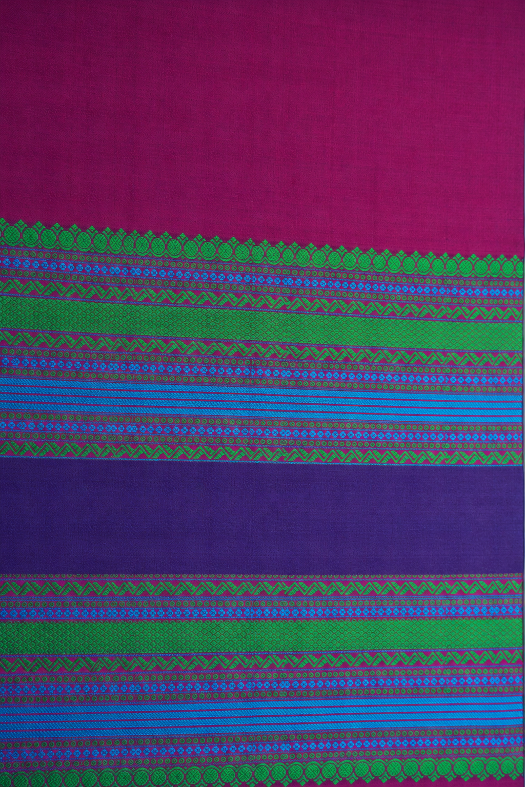 Cobalt Blue Kanjivaram Silk Saree with Multicolour Thread Work Border