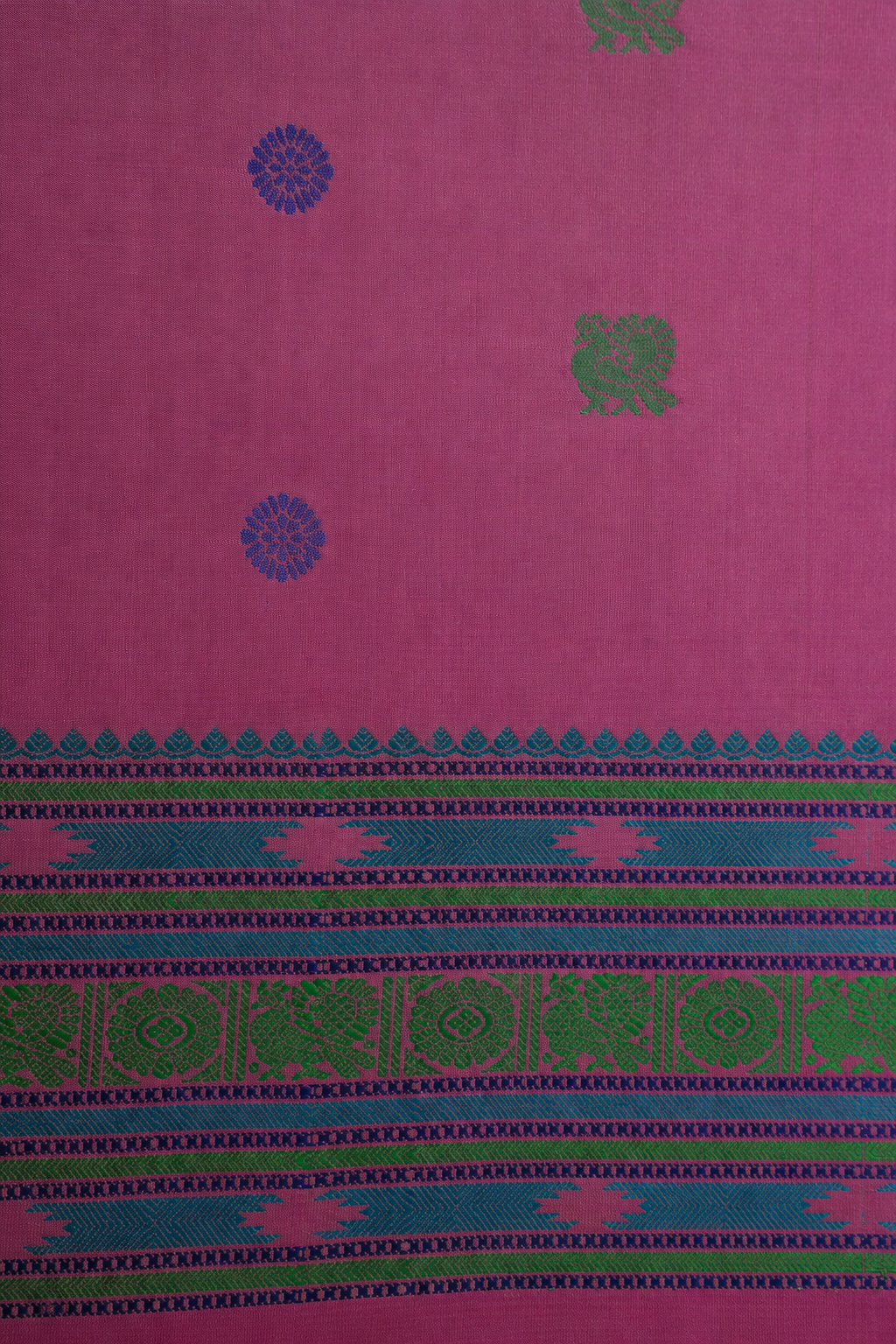 Dark Beige Kanjivaram Silk Saree with Multicolour Thread Work Border