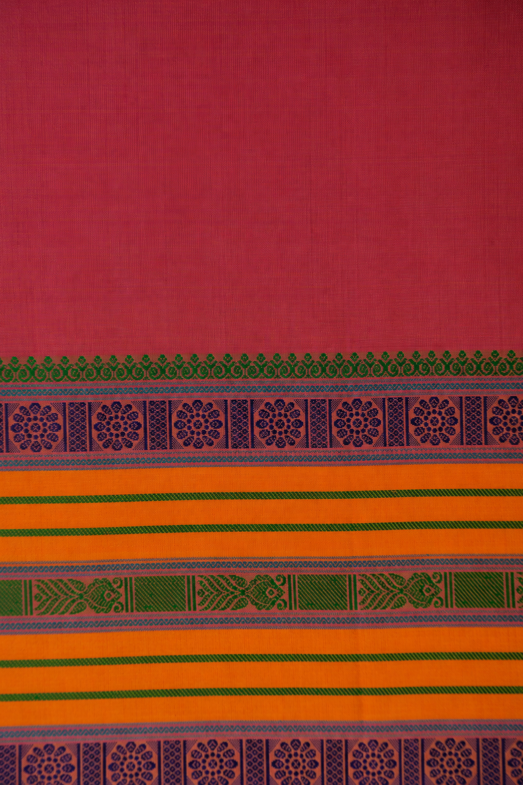 Mango Yellow Kanjivaram Silk with Multicolour Thread Work Border Saree