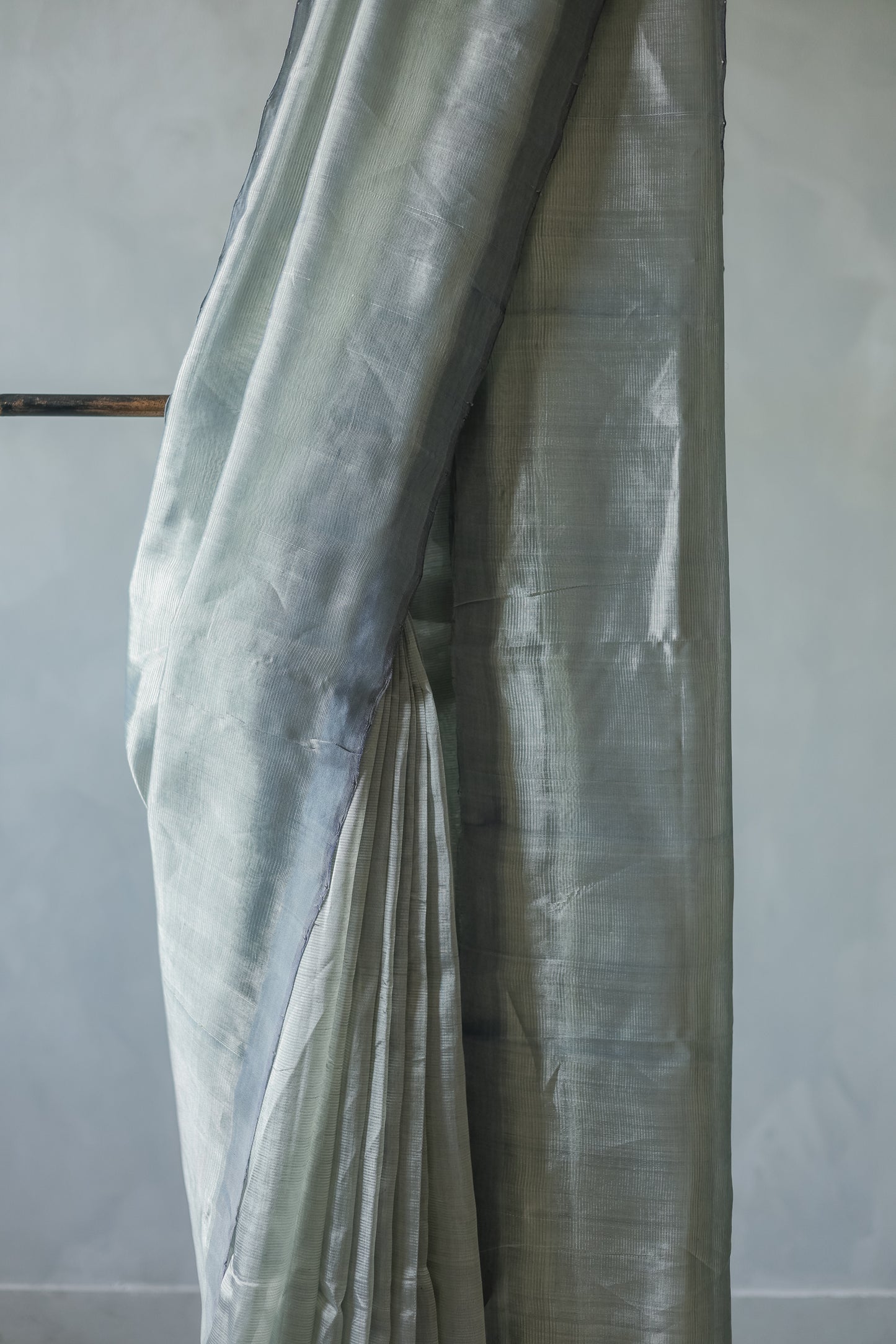Silver Plain Silk Cotton Saree