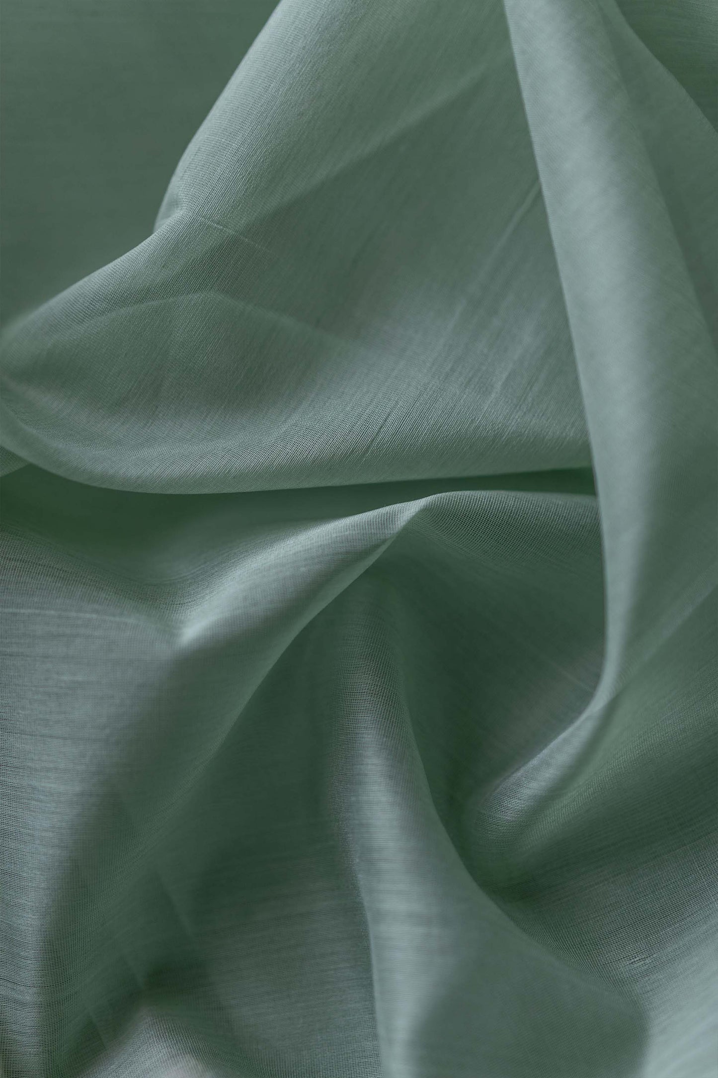 Teal Green Silk Cotton with Dobby Border Saree