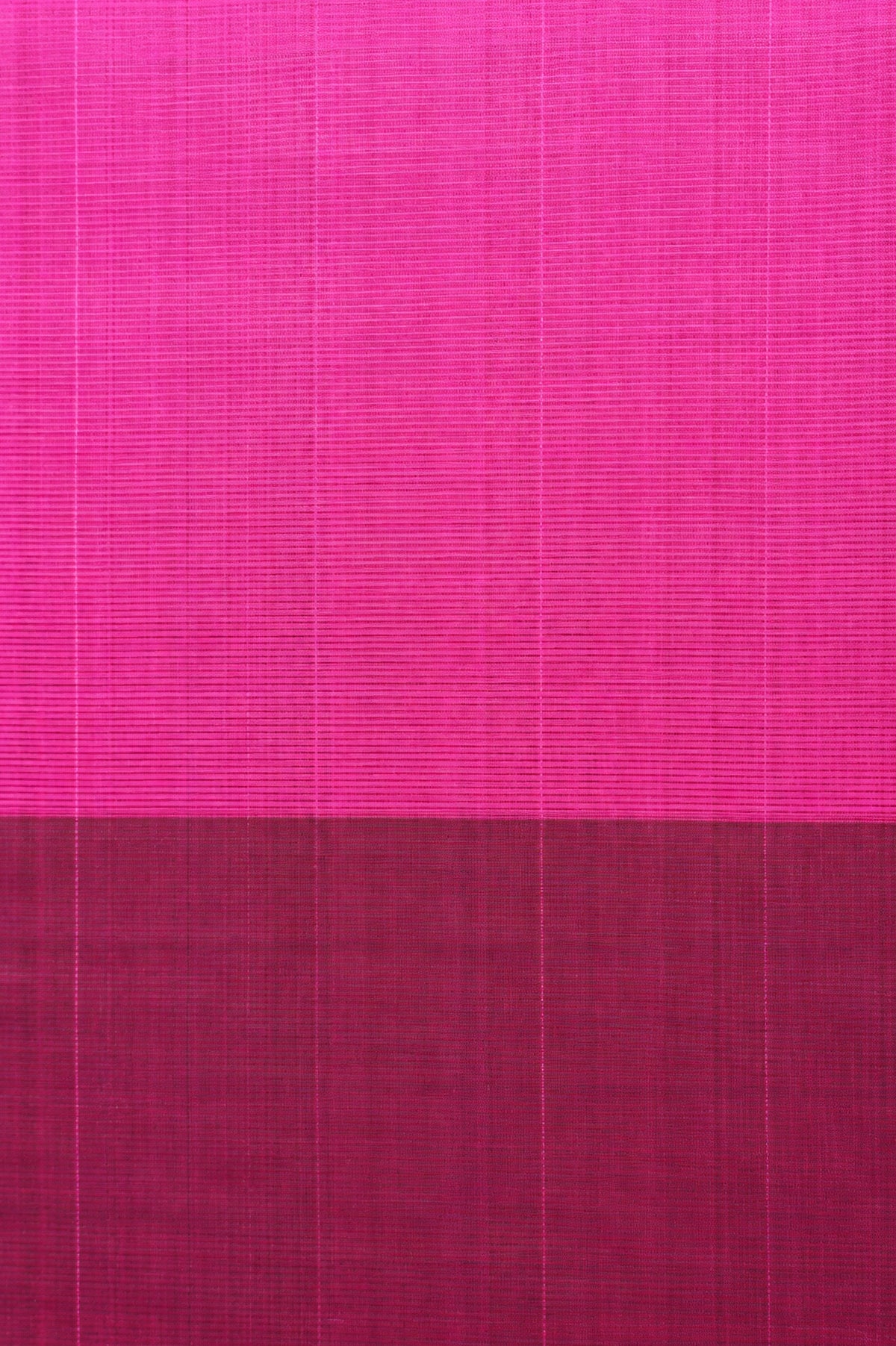 Black with Rani Pink Border Mangalagiri Silk Cotton Saree
