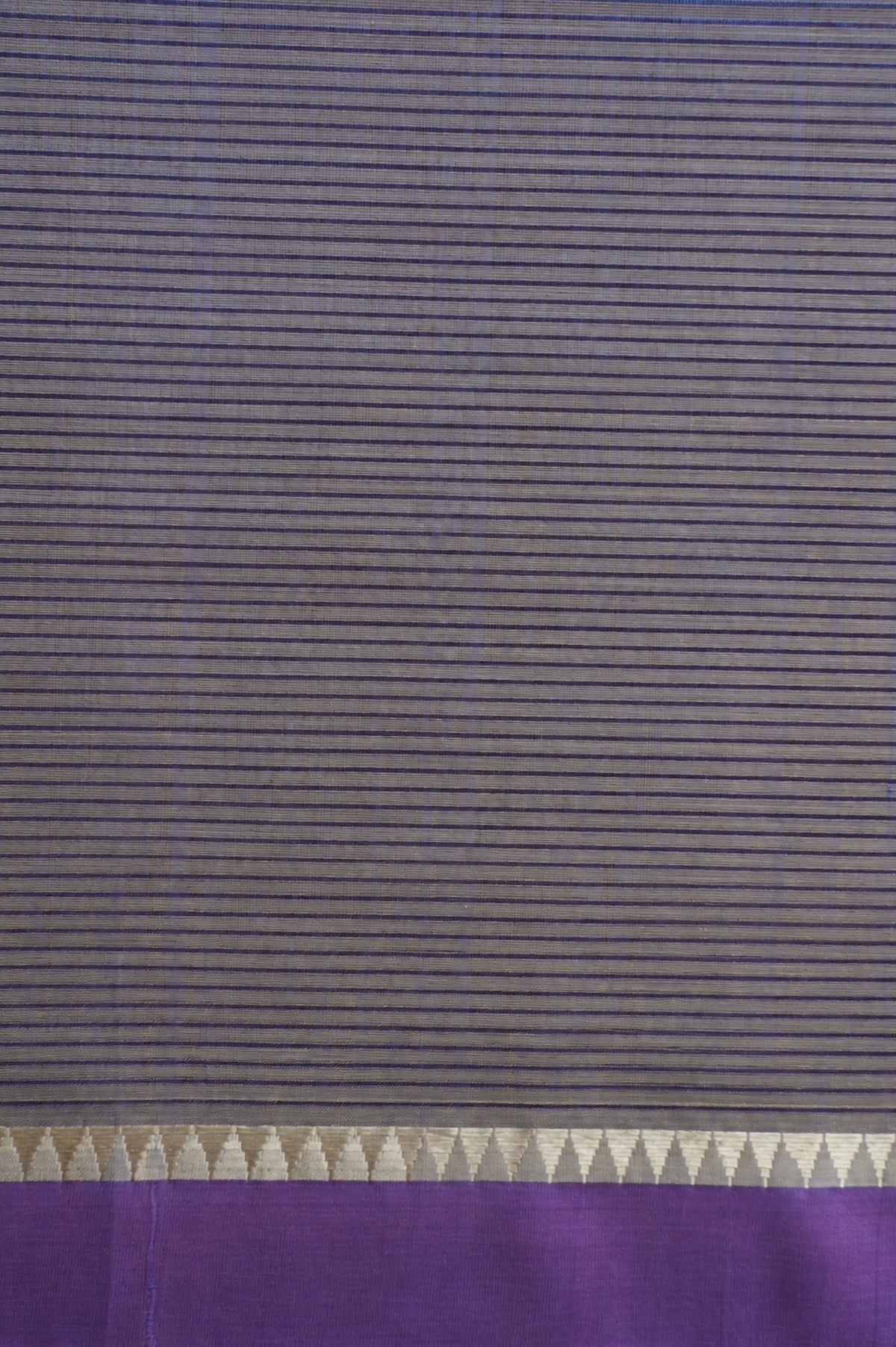 Soft Sandal Mangalagiri Silk Cotton with Lavender Border Saree