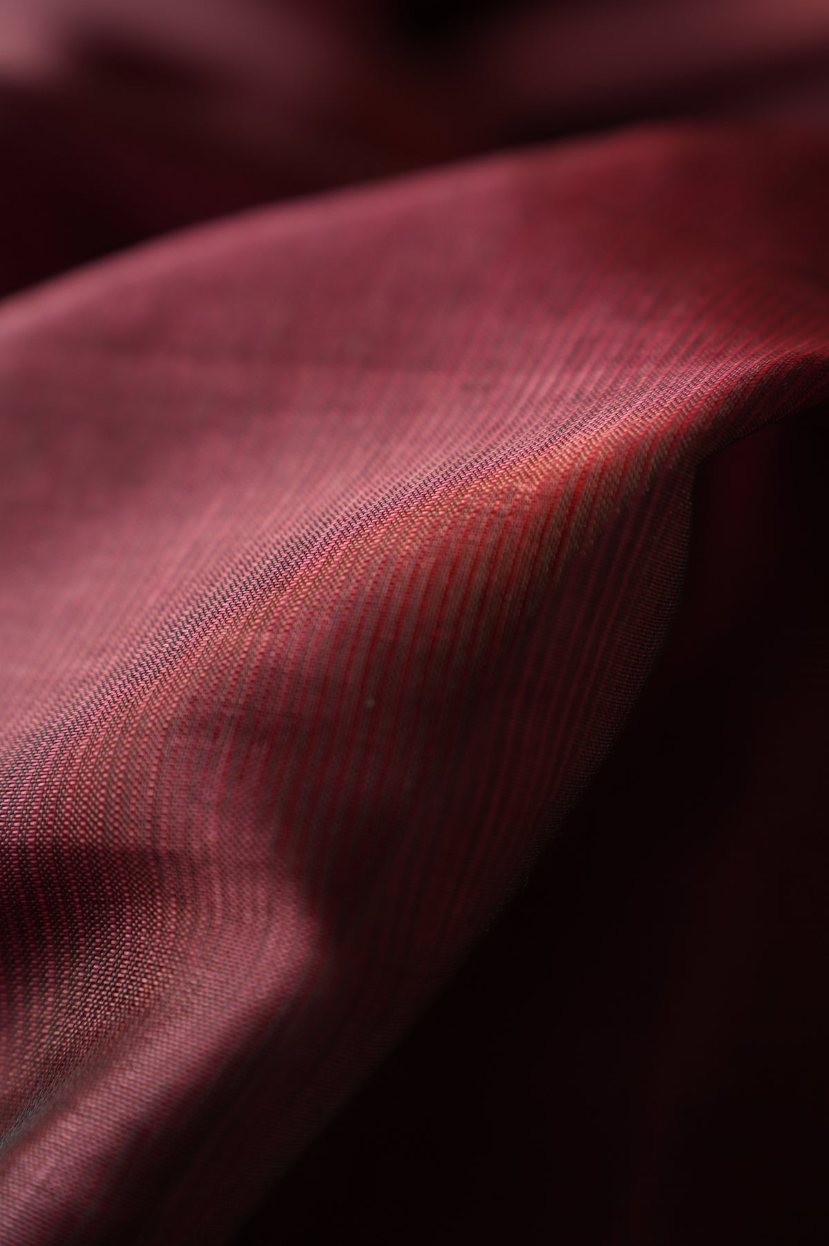 Deep Red Mangalagiri Silk Cotton with Silver and Orange Border Saree