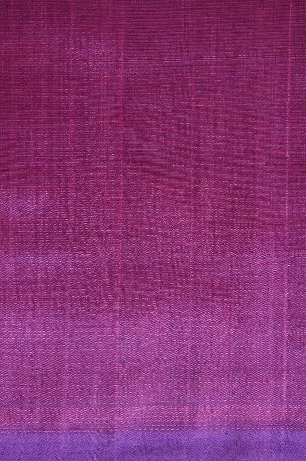 Vivid Violet and Silver Stripes Mangalagiri Silk Cotton with Contrast Pink Pallu Saree