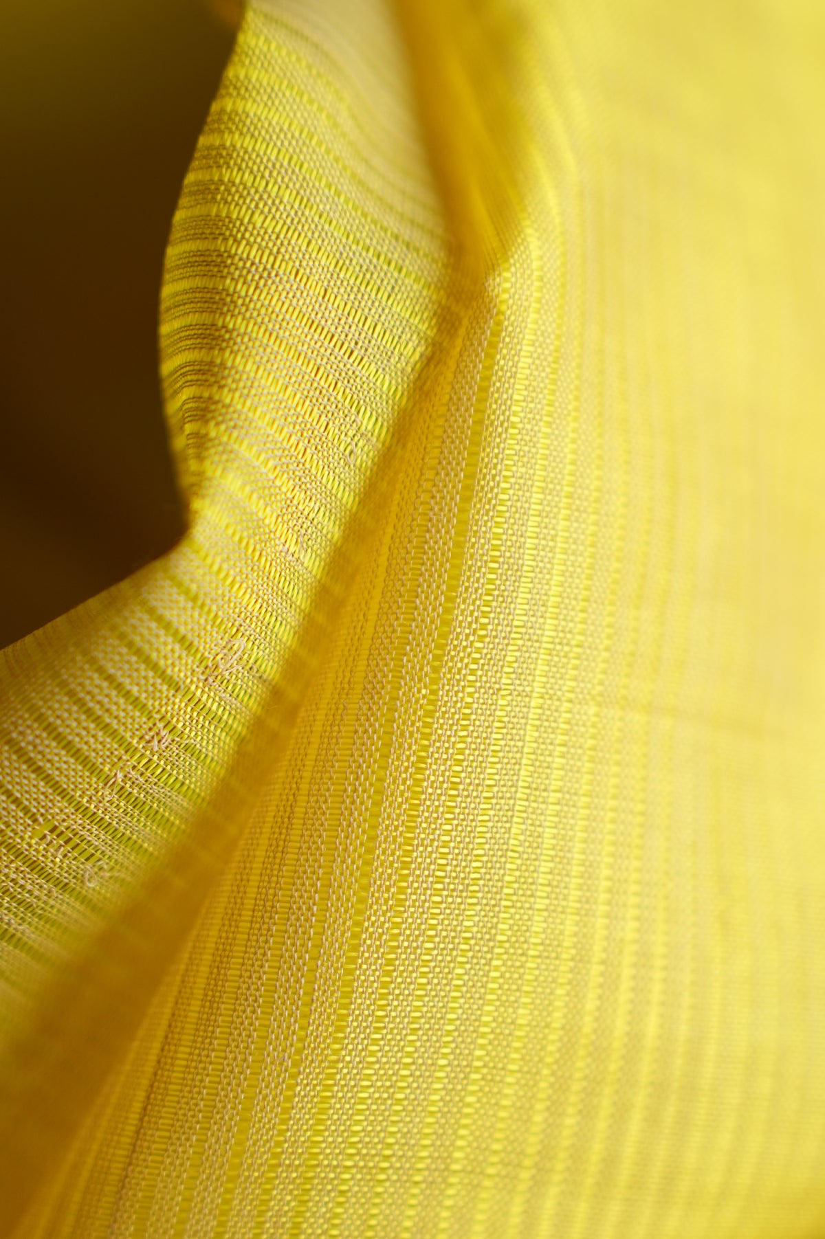 Marigold Yellow Mangalagiri Silk Cotton with Silver and Rose Pink Border Saree