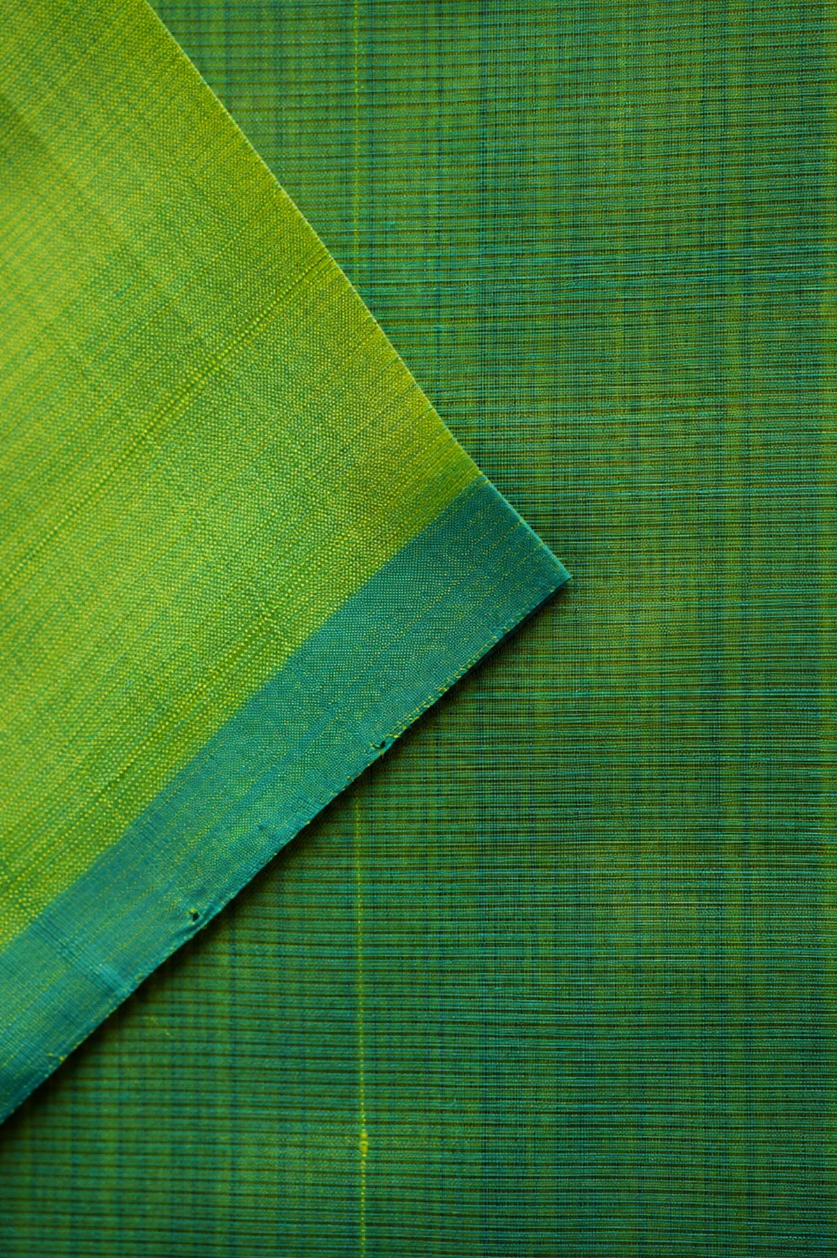 Tender Green Plain Mangalagiri Silk Cotton Saree