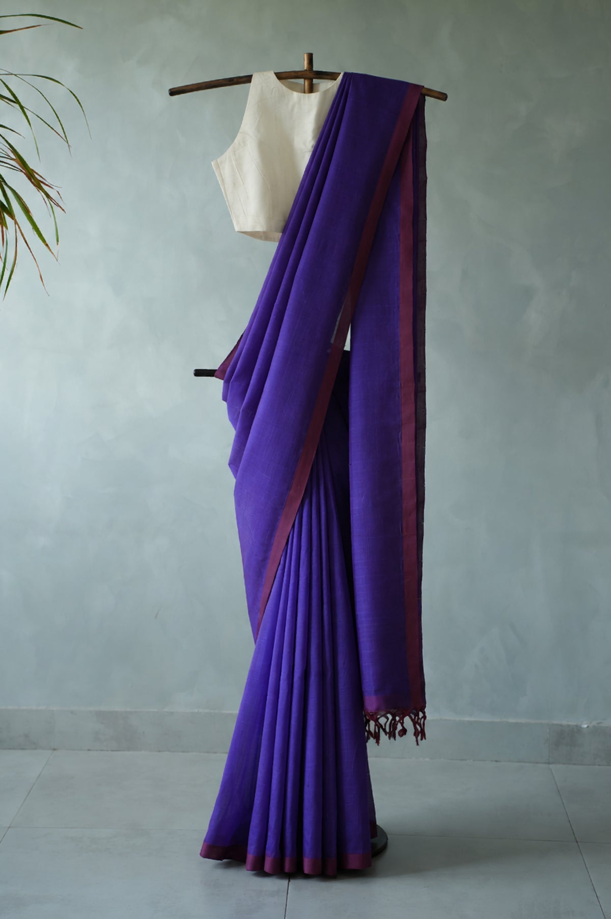 Royal Purple Mangalagiri Silk Cotton Saree