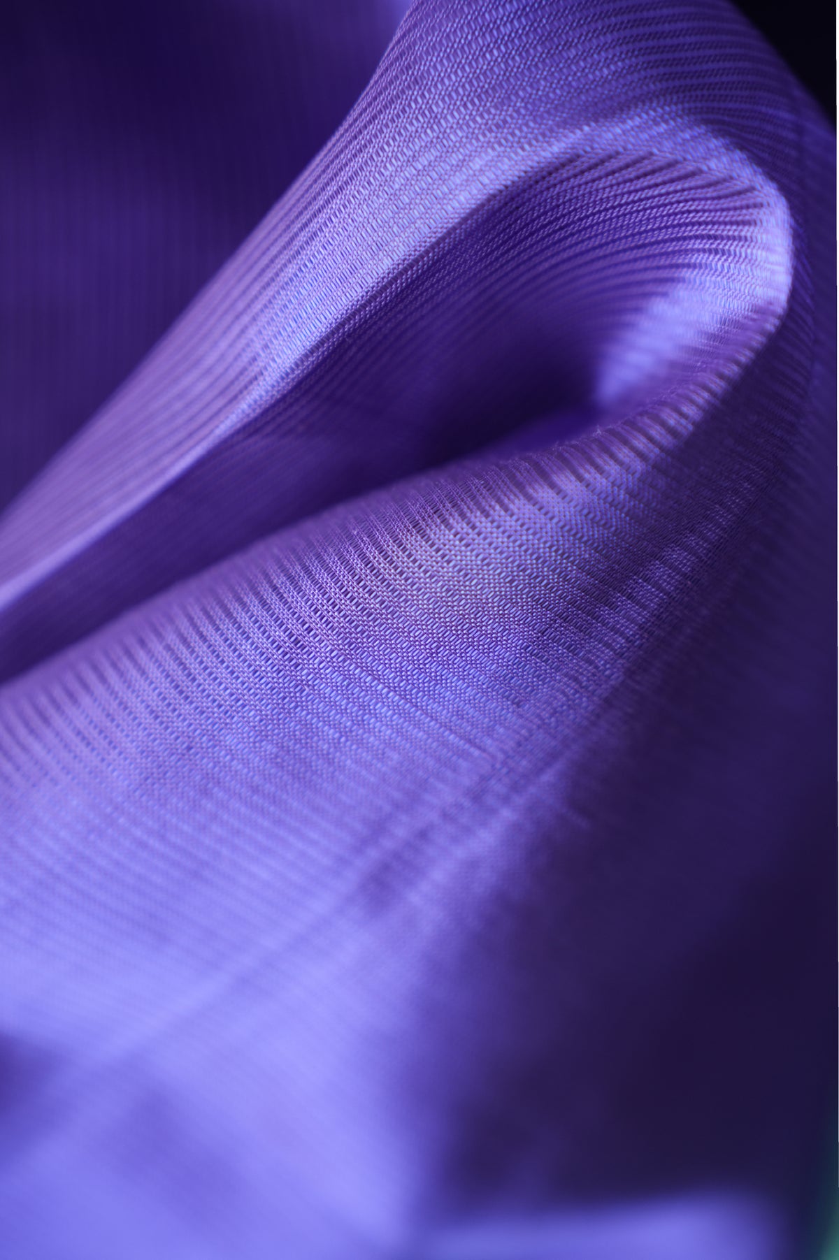 Royal Purple Mangalagiri Silk Cotton Saree with blue and Silver Zari Border