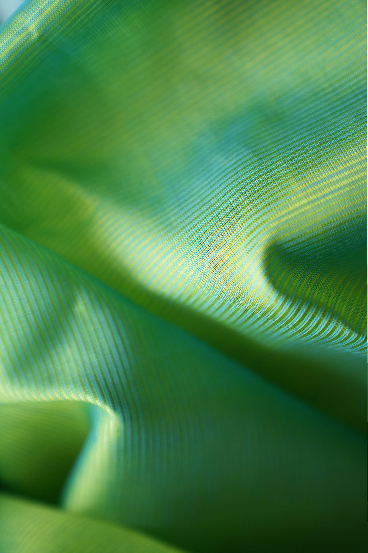 Bright Green Mangalagiri Silk Cotton Saree with Silver Zari Border