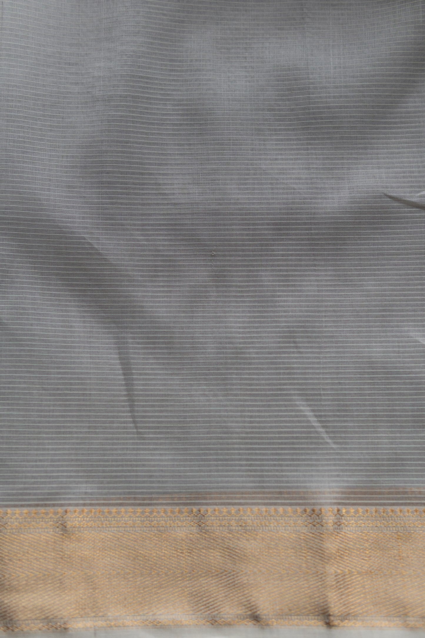 Grey Silk Mercerised Cotton with Geometric motif Saree