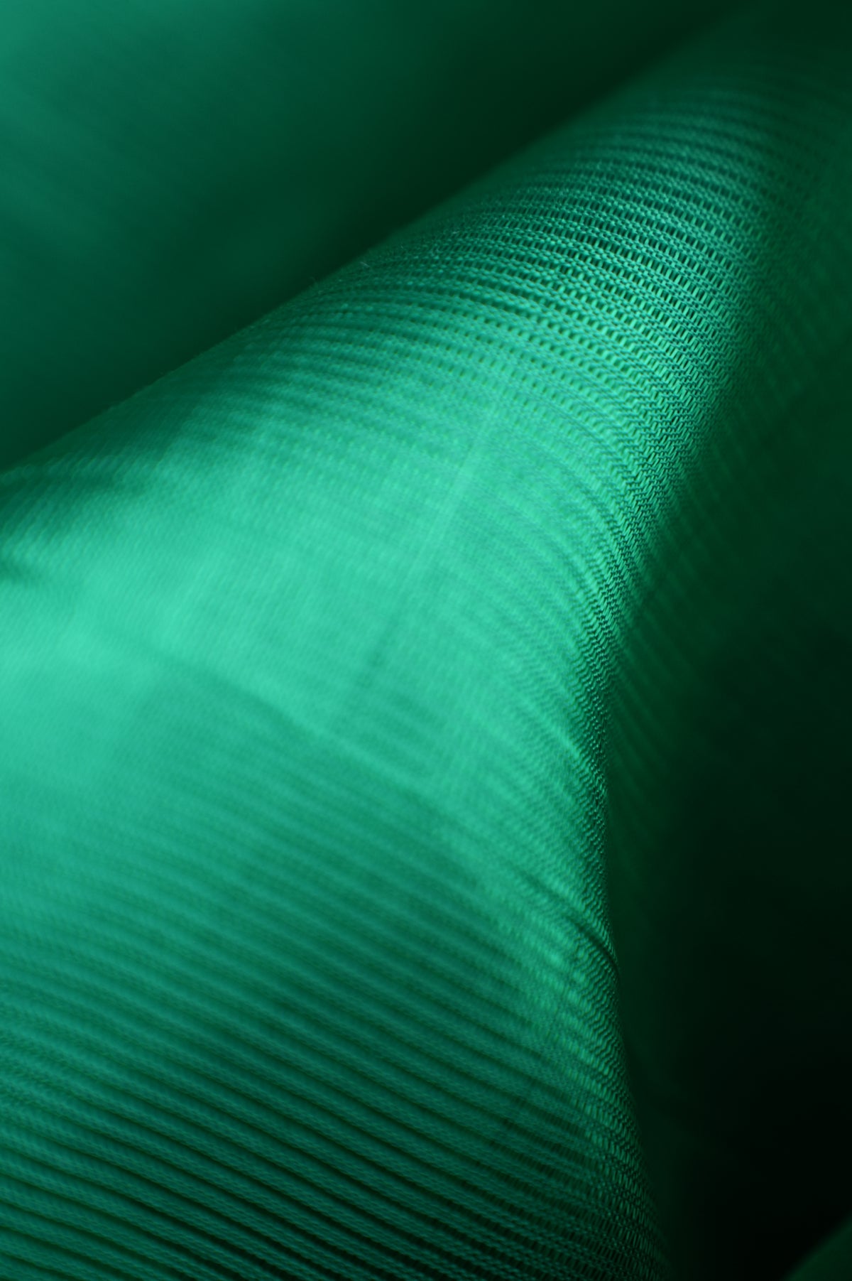 Emerald Green Mangalagiri Silk Cotton Saree with Silver Zari Border
