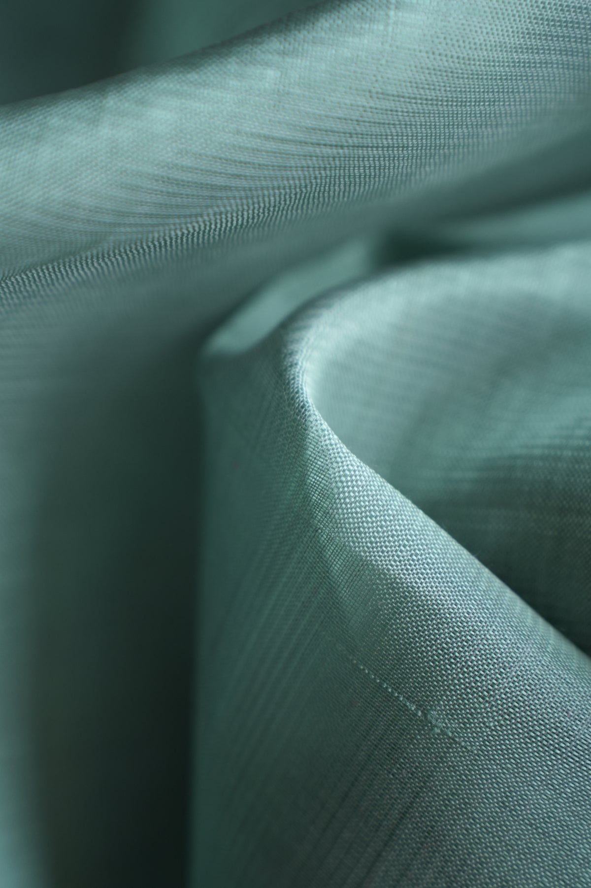 Pastel Mint Green Mangalagiri Silk Cotton Saree with Pink Border and Contrasting Pink Pallu