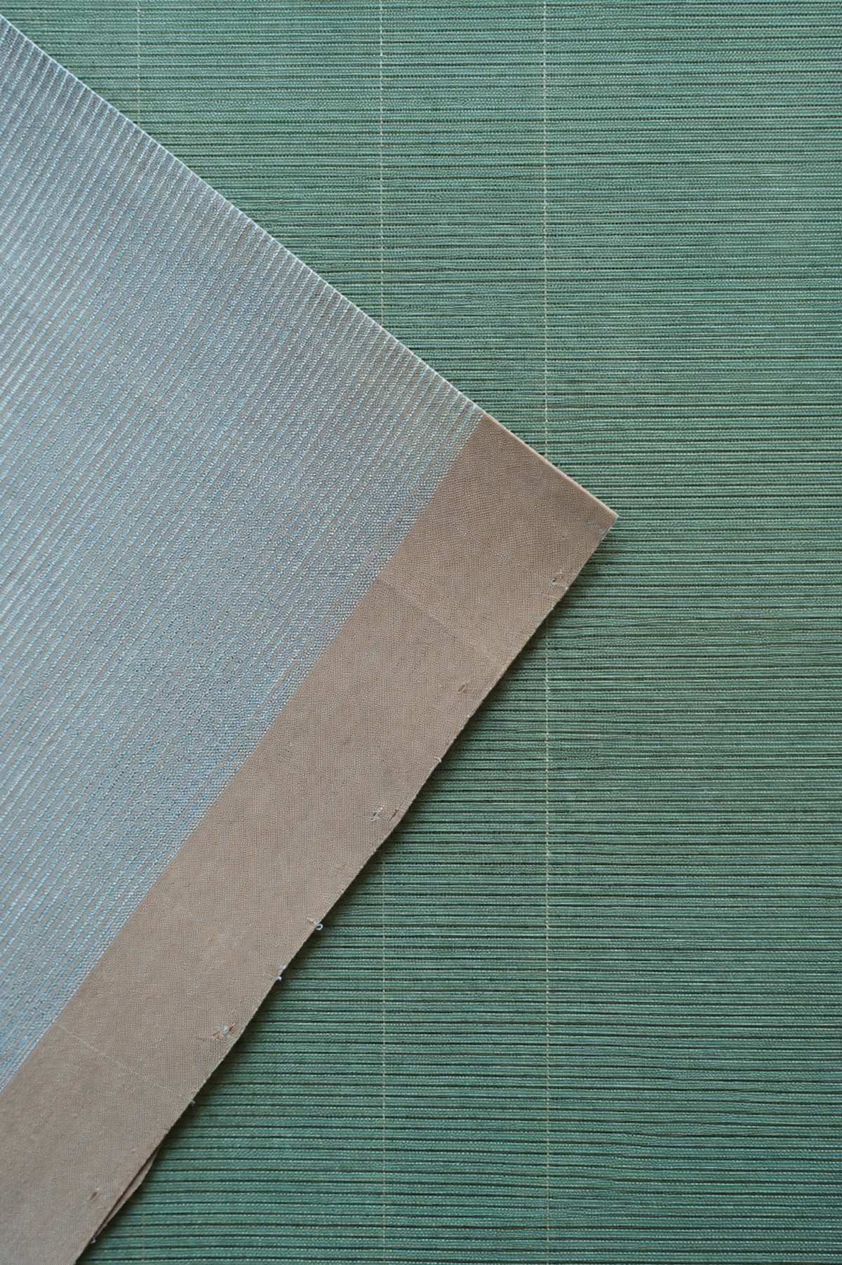 Dusty Aqua Blue Mangalagiri Silk Cotton Saree with Silver Zari Border and Beige Pallu