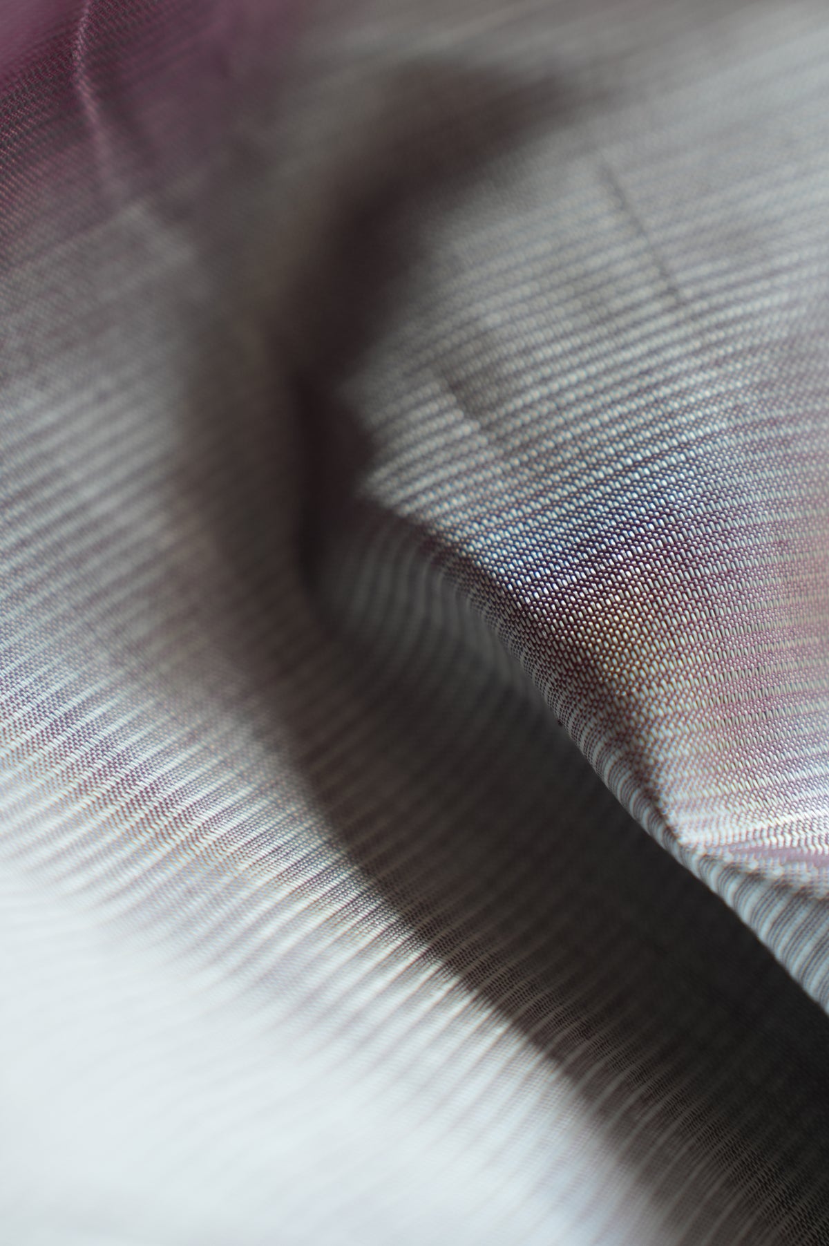 Slate Grey Mangalagiri Silk Cotton Saree with Silver Zari Border